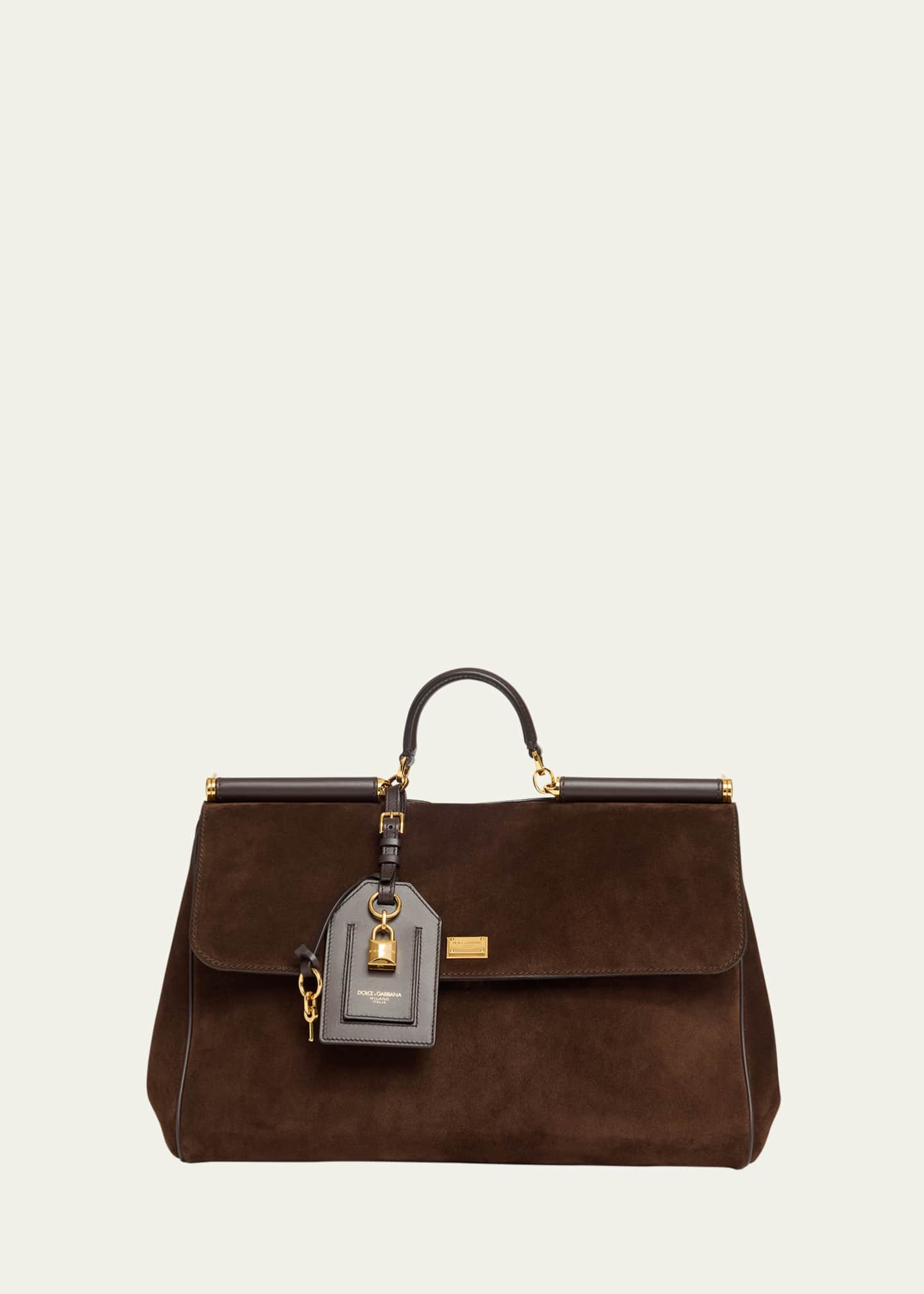 Dolce&Gabbana My Sicily Suede Top-Handle Bag - Bergdorf Goodman