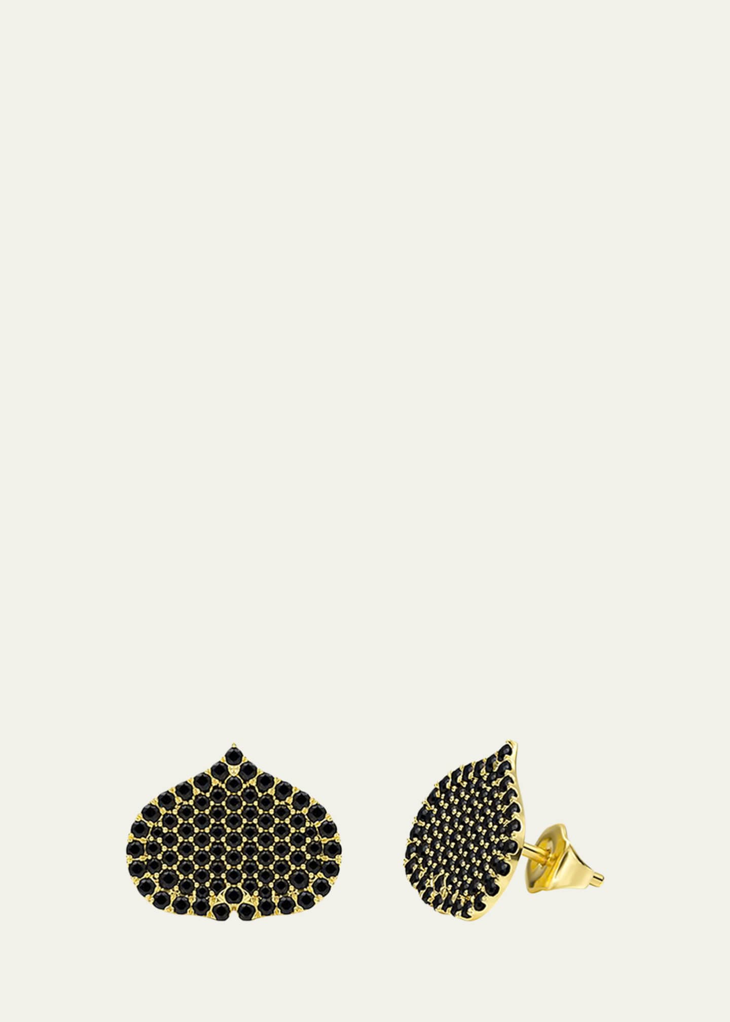 KAMAL Eye Adore Black Diamond Stud Earrings Image 2 of 2