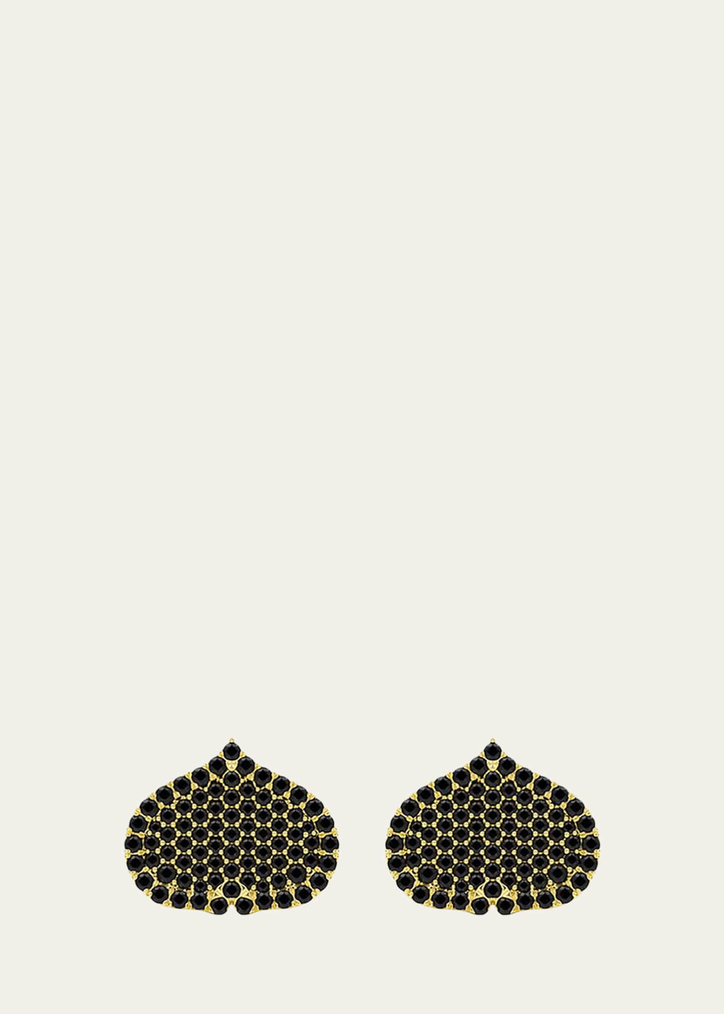 KAMAL Eye Adore Black Diamond Stud Earrings Image 1 of 2