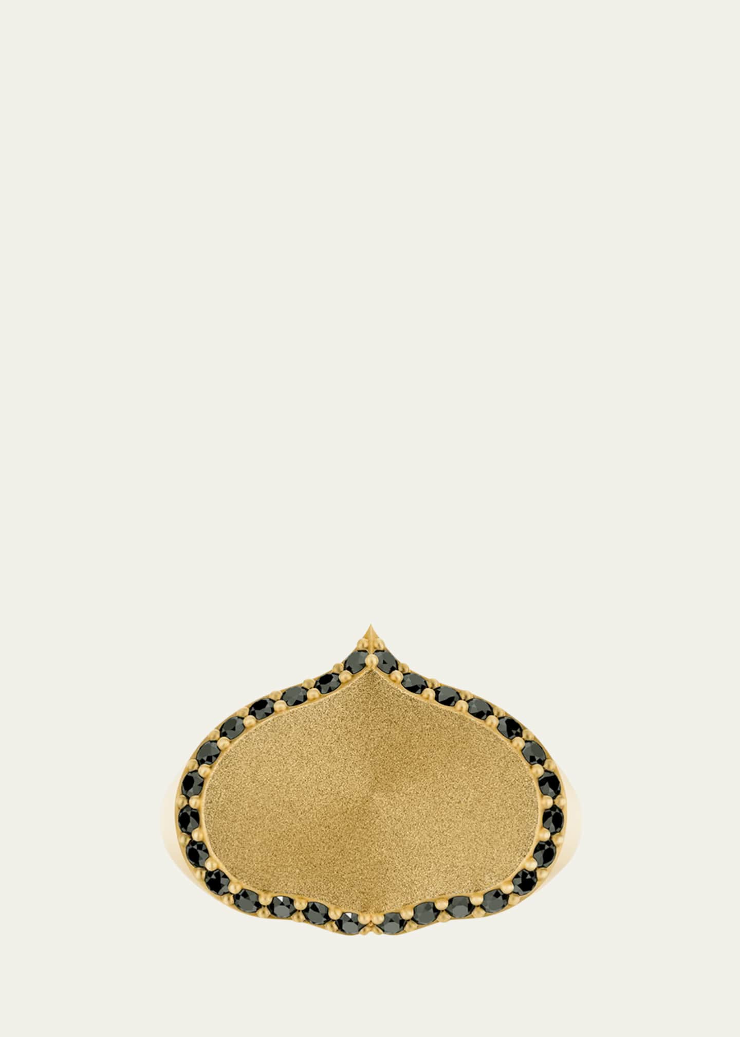 KAMAL Eye Adore Black Diamond Signet Ring Image 2 of 3
