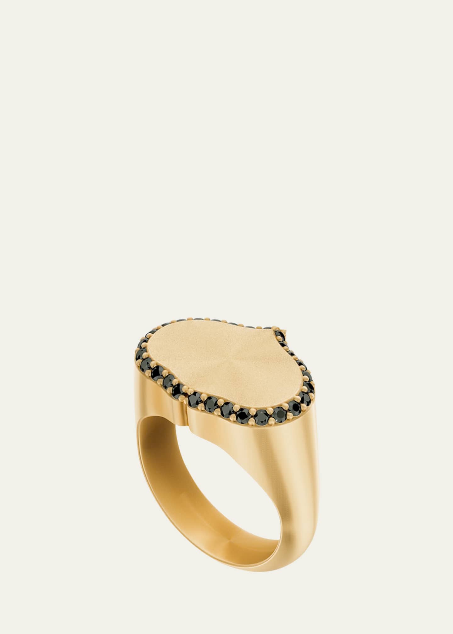 KAMAL Eye Adore Black Diamond Signet Ring Image 3 of 3