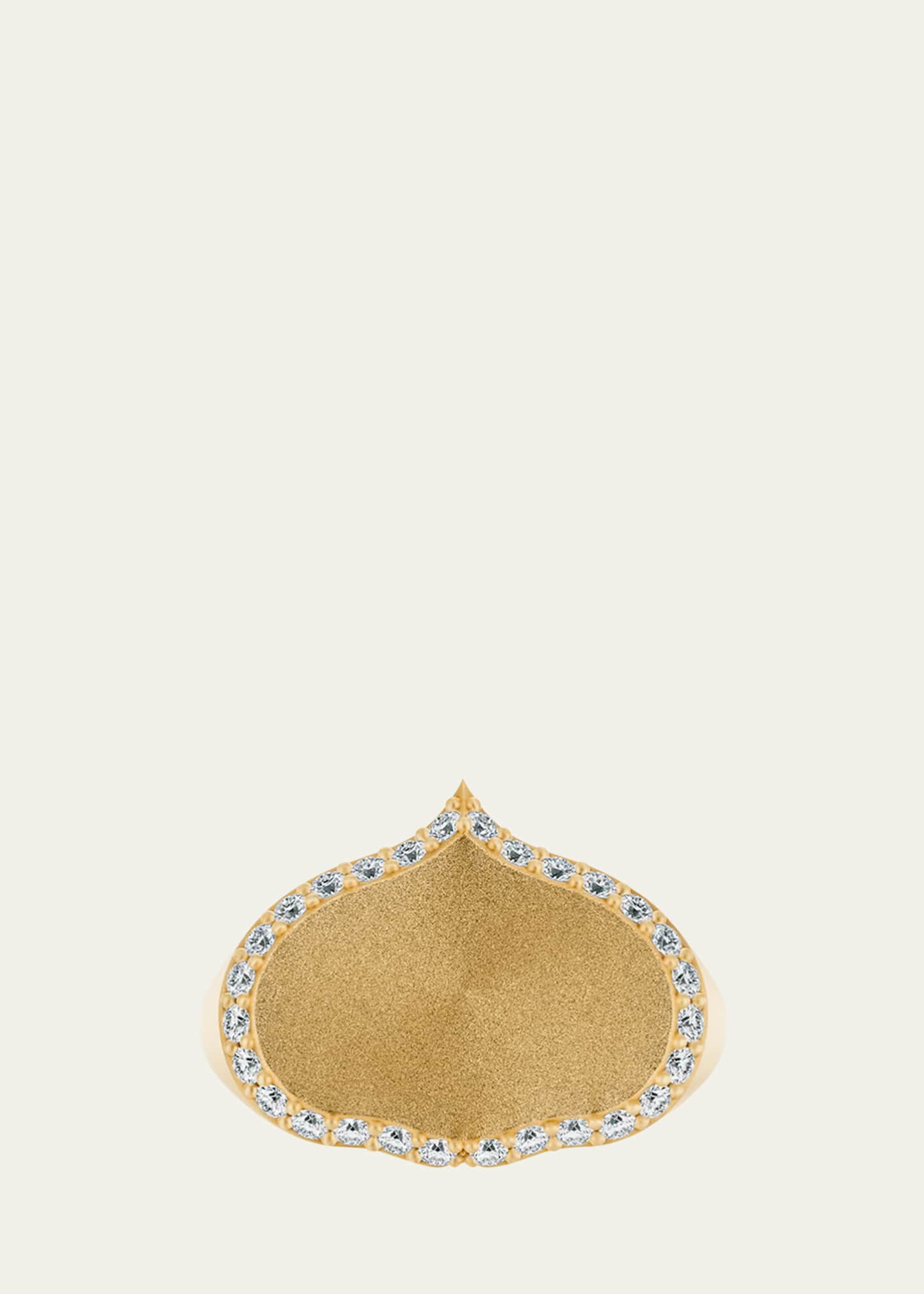 KAMAL Eye Adore Diamond Signet Ring Image 2 of 3