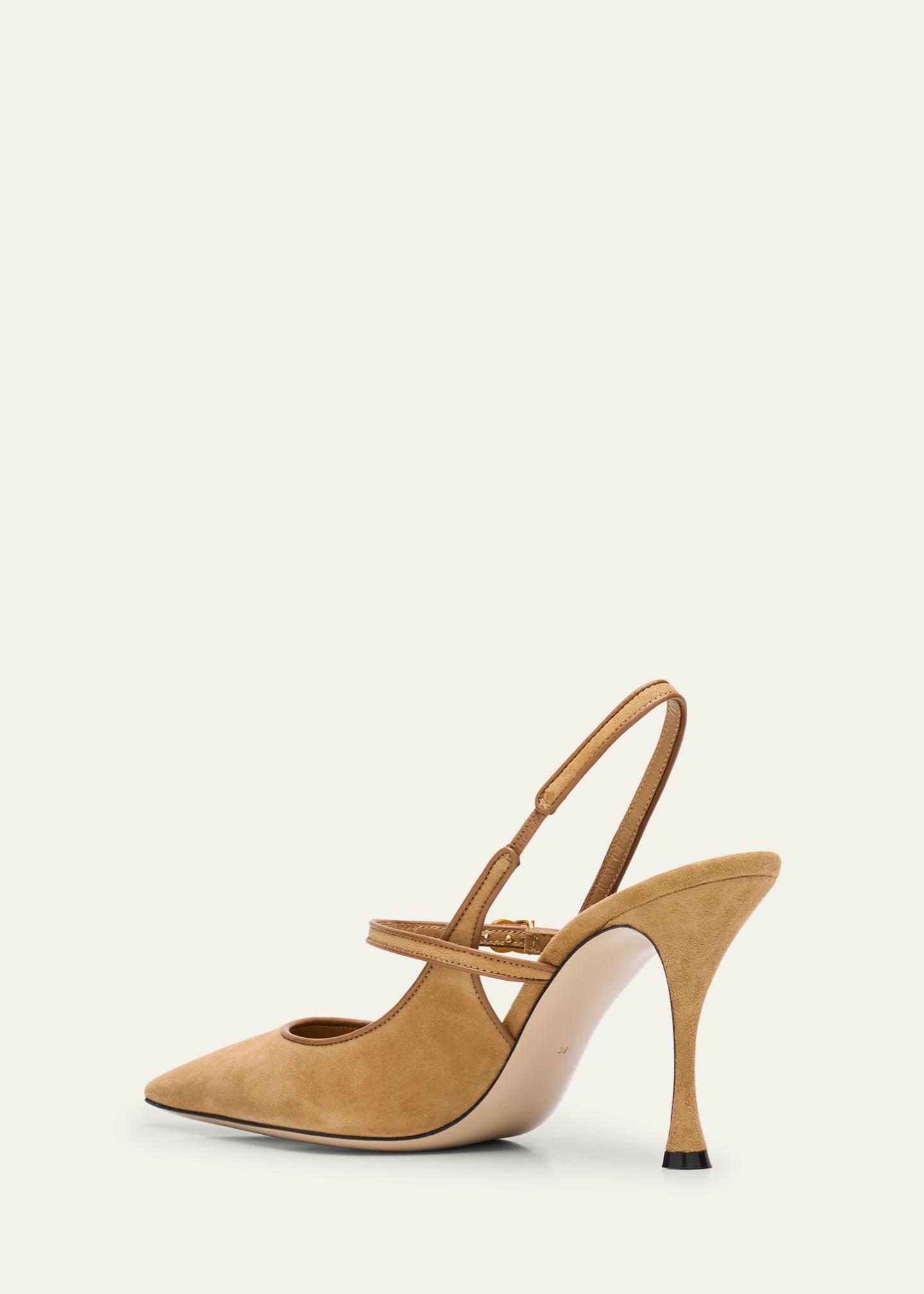 Dolce&Gabbana DG Suede Mary Jane Slingback Pumps - Bergdorf Goodman