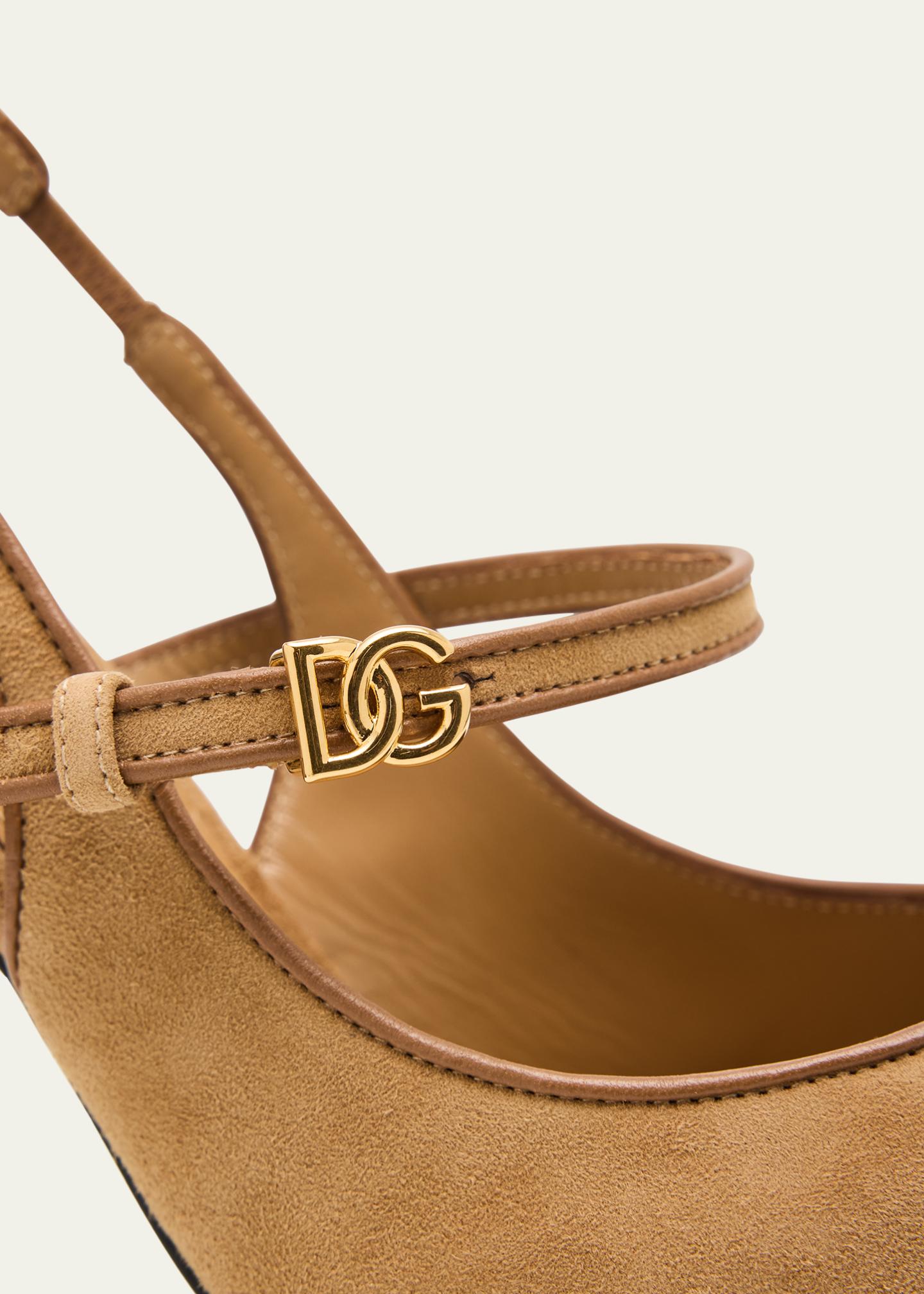 Dolce&Gabbana DG Suede Mary Jane Slingback Pumps - Bergdorf Goodman