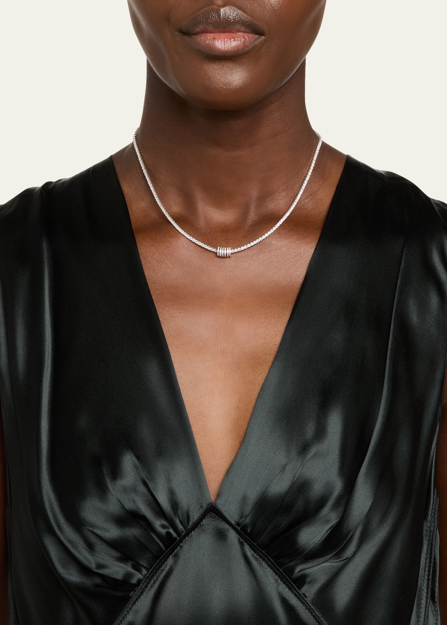 Shashi Gaia Pavé Tennis Necklace Image 2 of 4