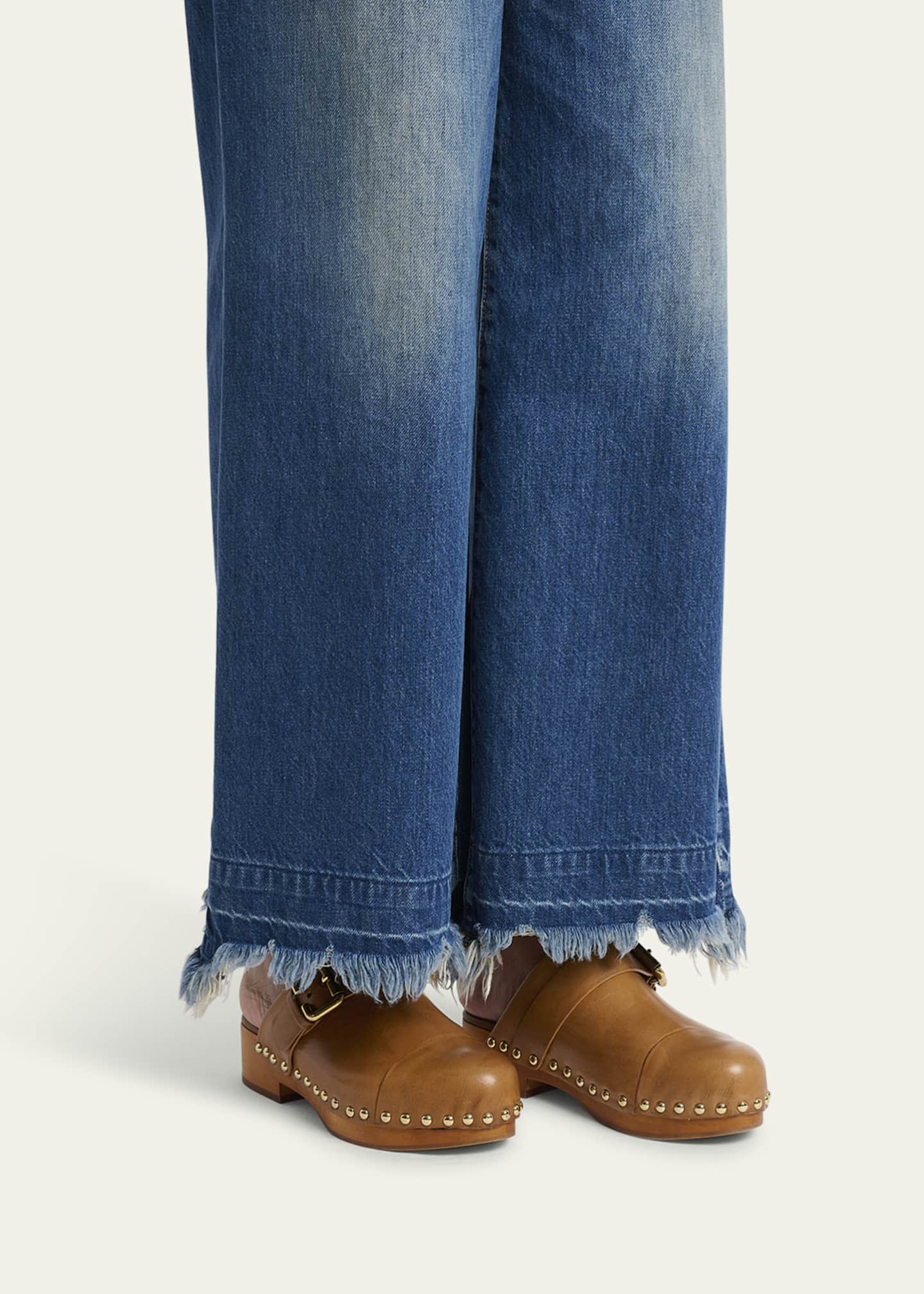 Chloe Jeannette Calf Leather Buckle Clogs Image 2 of 6