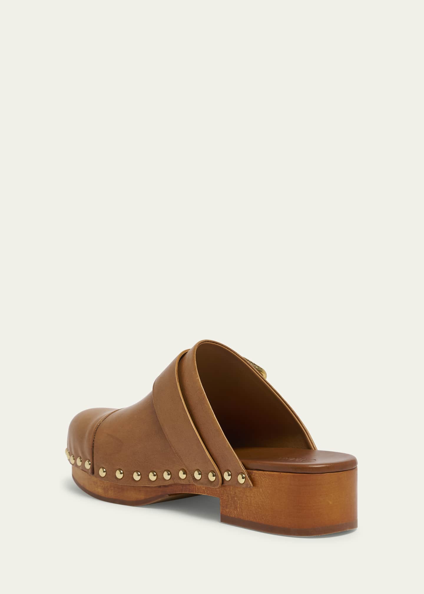 Chloe Jeannette Calf Leather Buckle Clogs Image 4 of 6