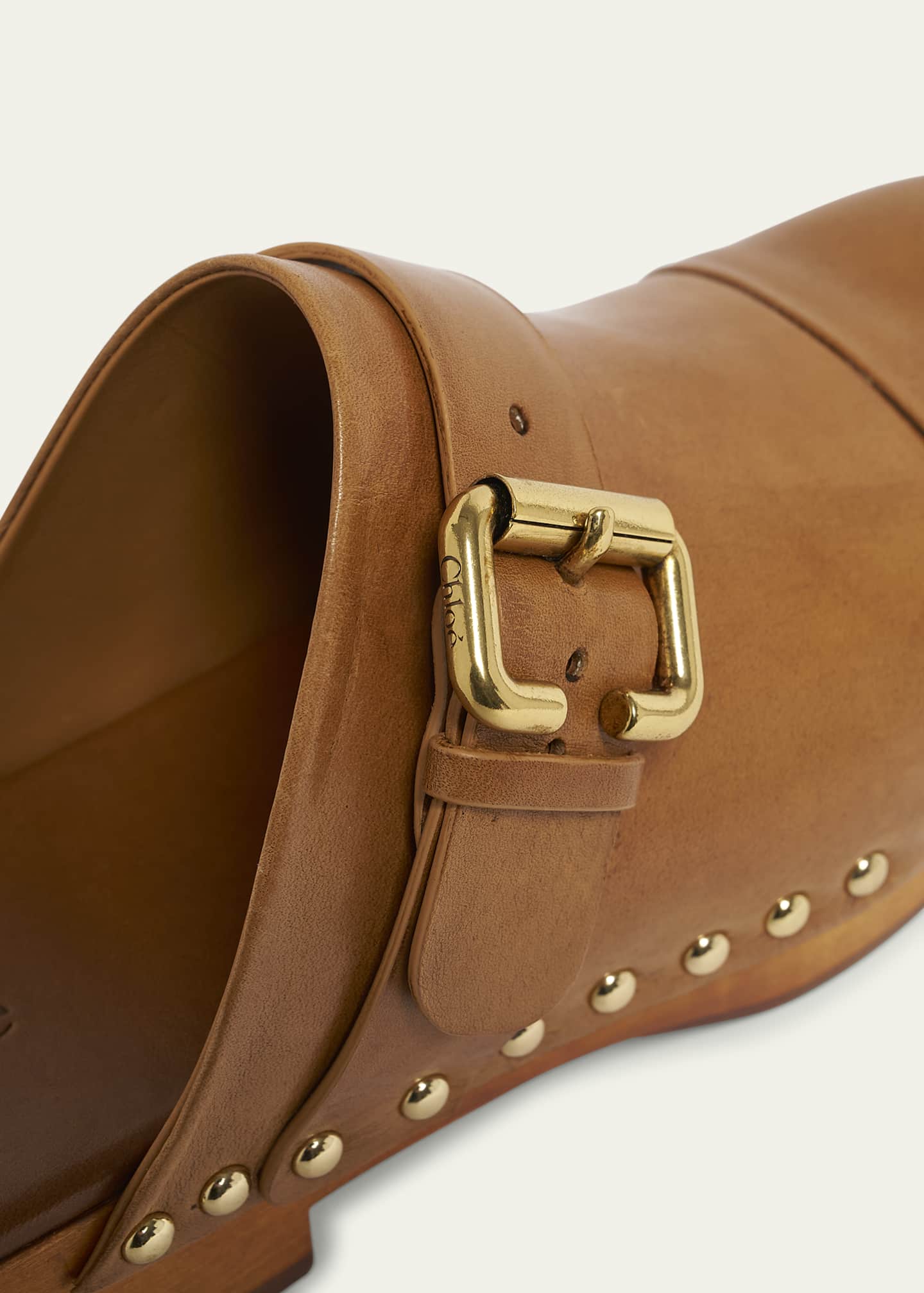Chloe Jeannette Calf Leather Buckle Clogs Image 5 of 6