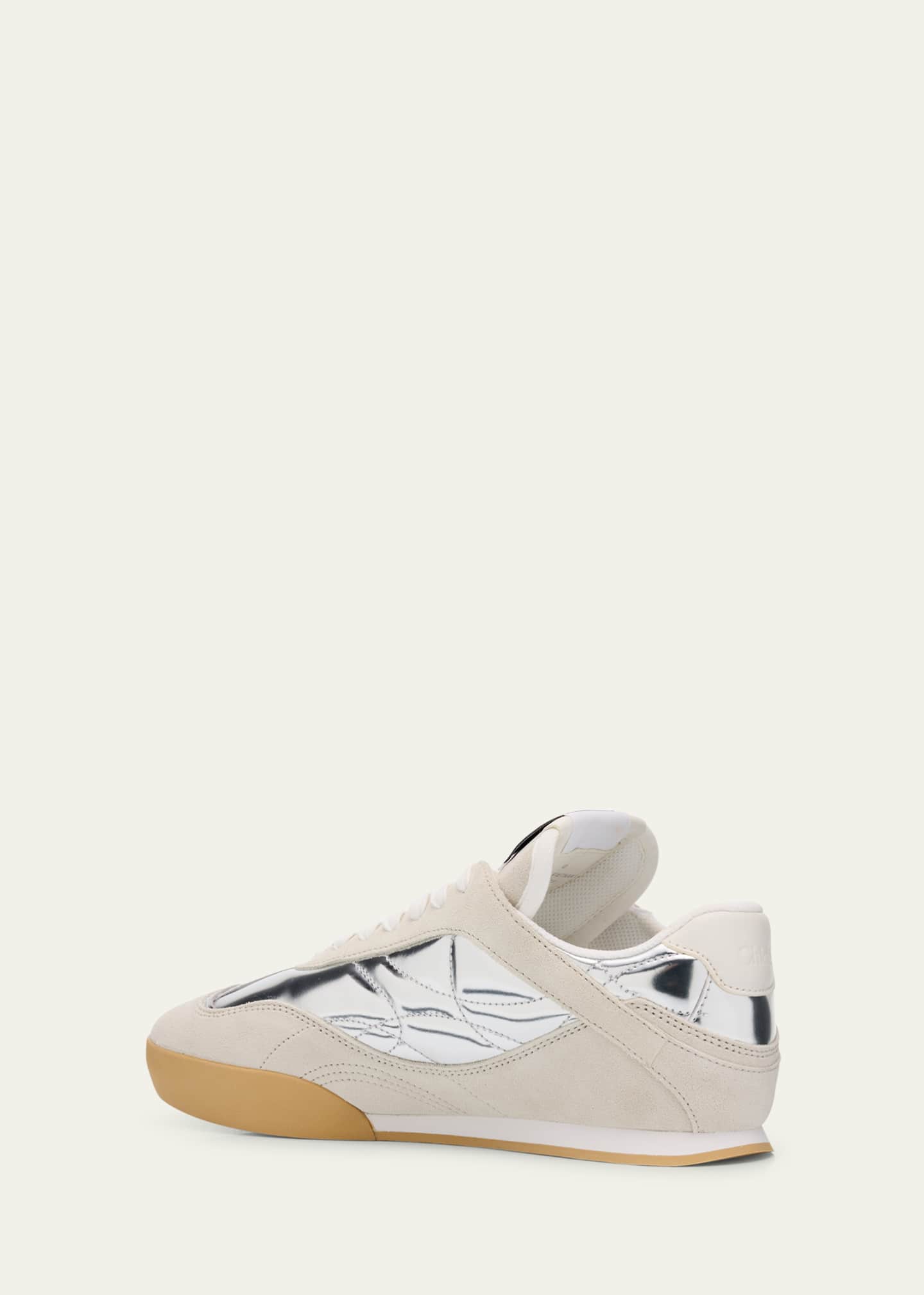 Chloe Metallic Leather Kick Sneakers - Bergdorf Goodman