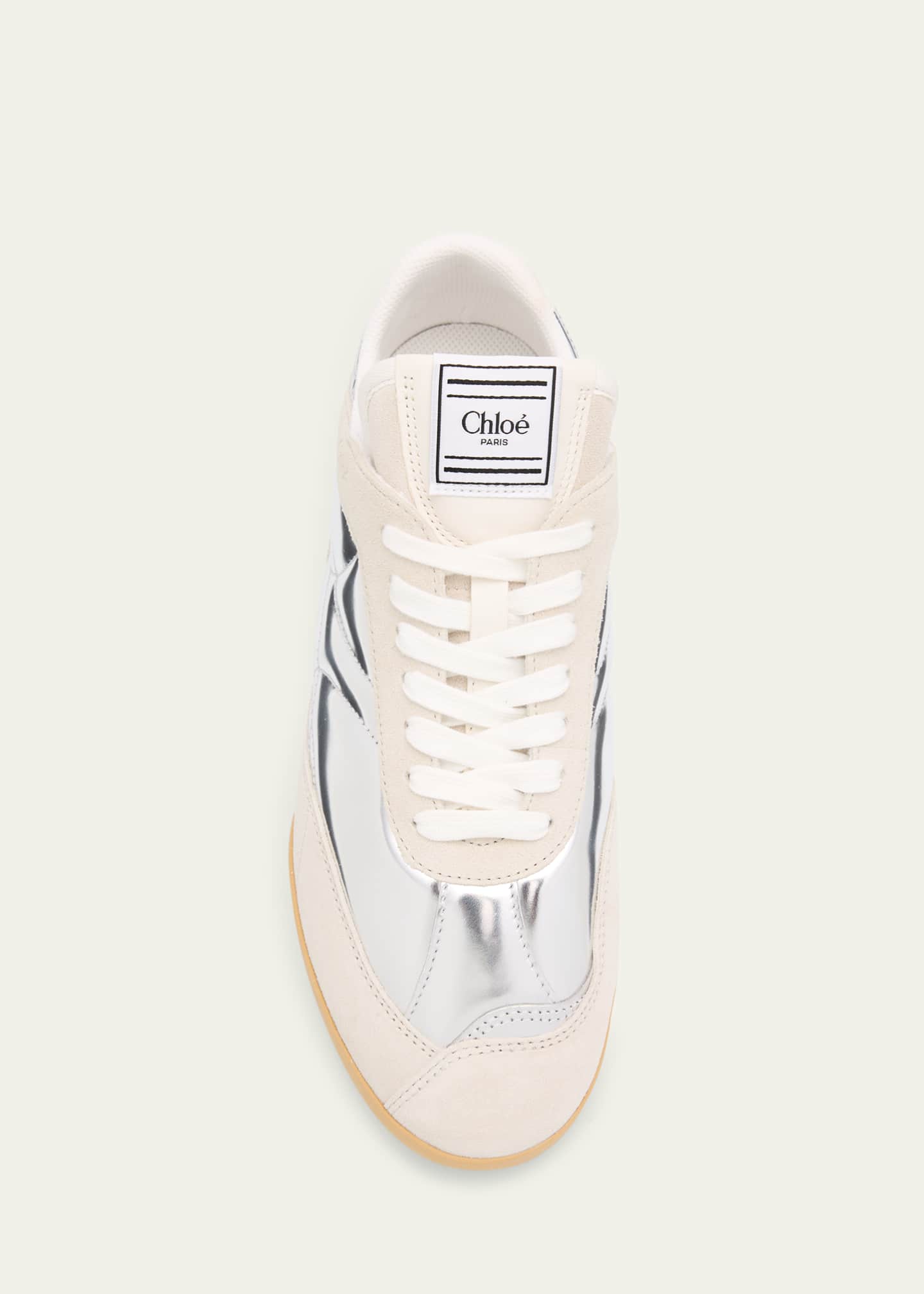 chloe Chloe Metallic Leather Kick Sneakers - Bergdorf Goodman