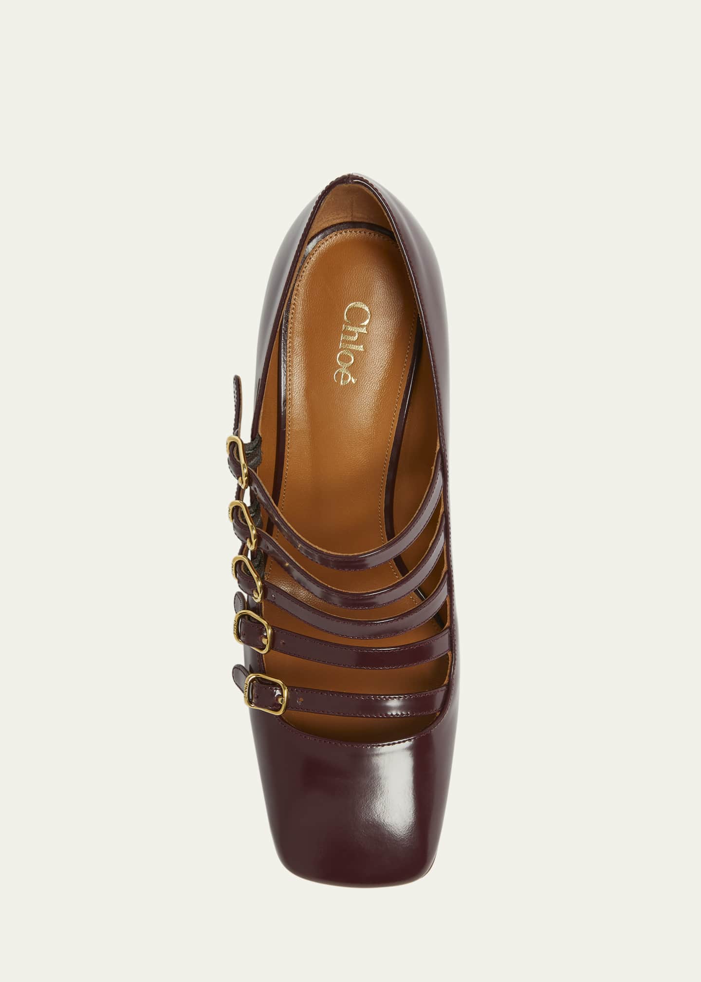 Chloe Janis Patent Leather Mary Jane Pumps Image 6 of 6