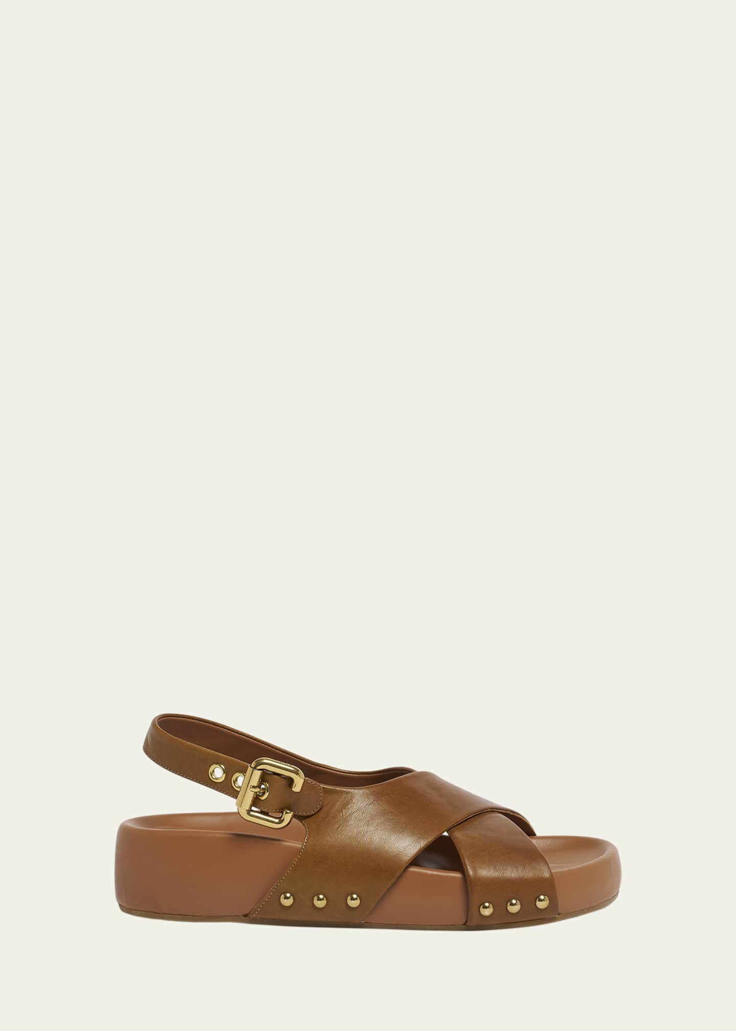 Chloe Mae Paddington Leather Crisscross Sandals Image 1 of 6