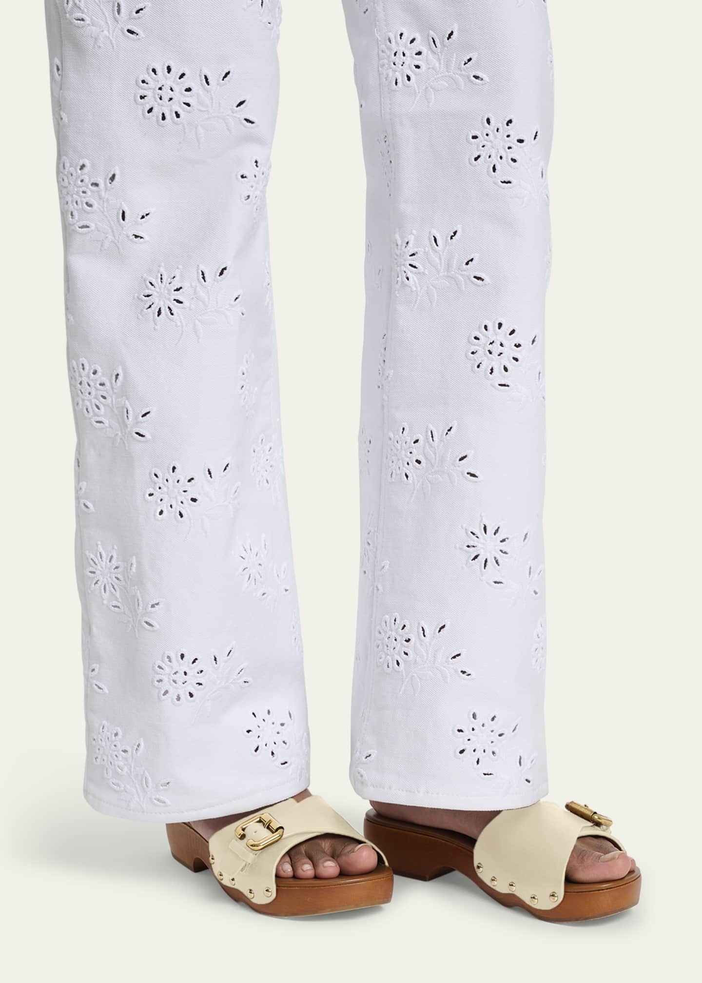 Chloe Jeannette Leather Buckle Clog Sandals Image 2 of 6