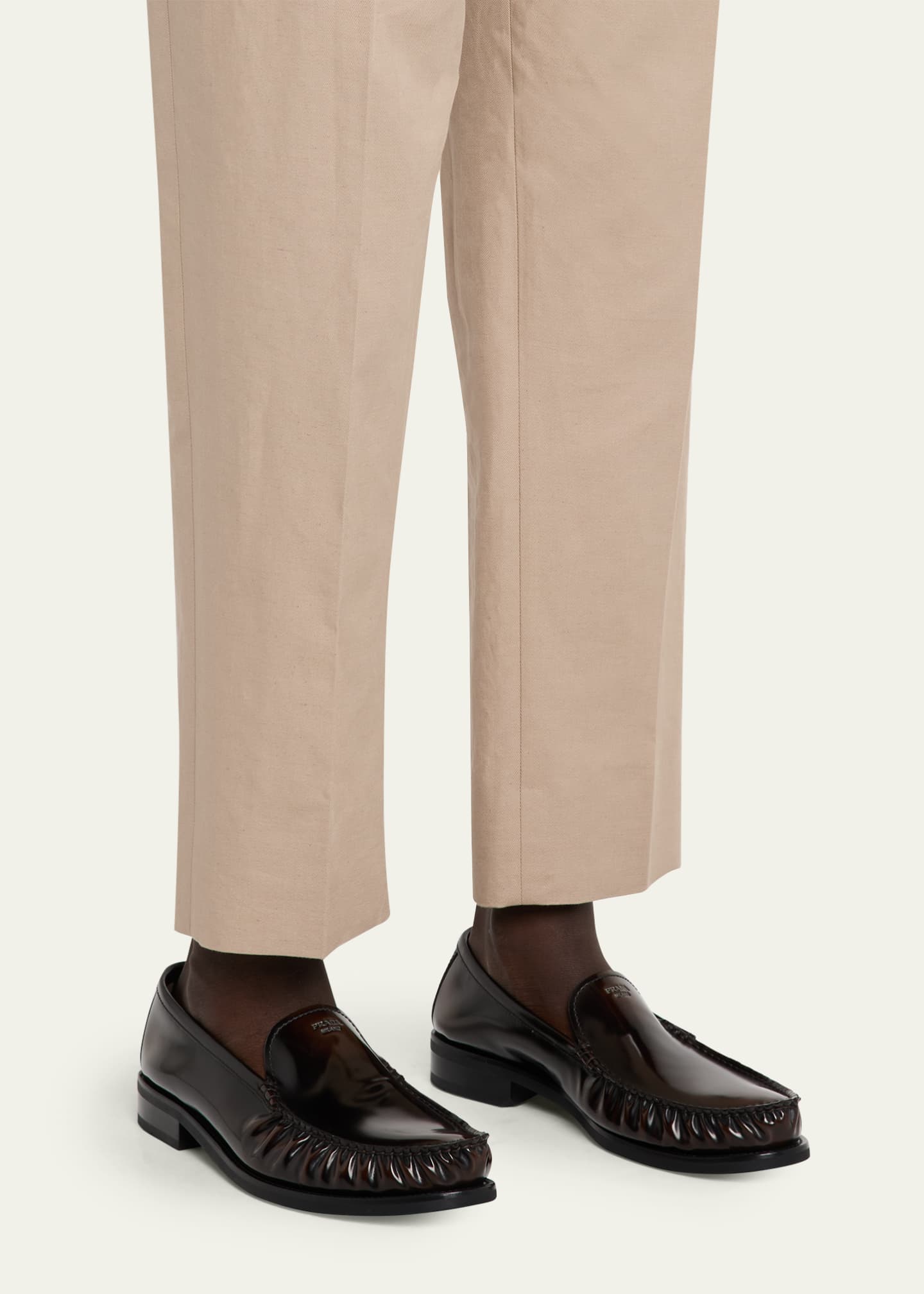Prada Men's Venetian Loafers Image 2 of 6