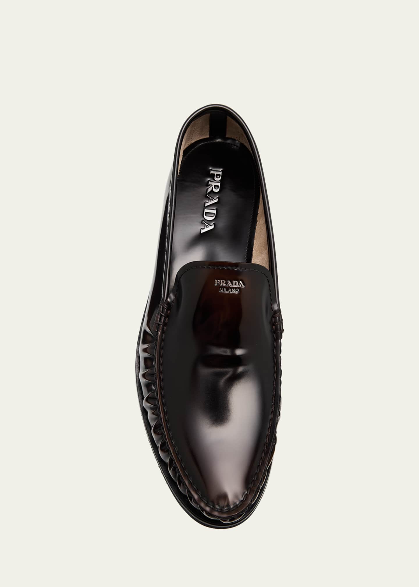 Prada Men's Venetian Loafers Image 6 of 6