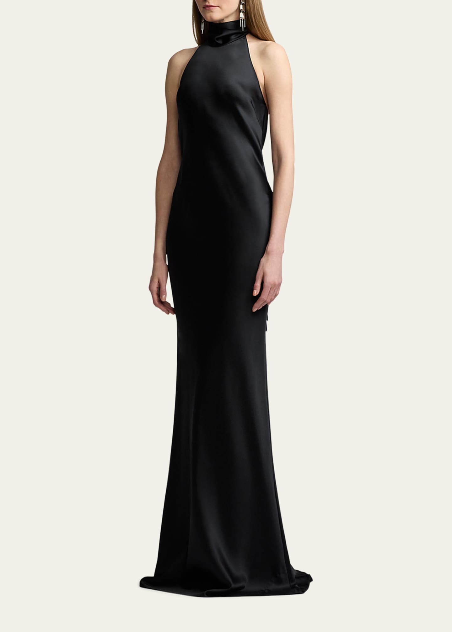 Ralph Lauren Collection Chilton Stretch Satin Evening Dress - Bergdorf  Goodman