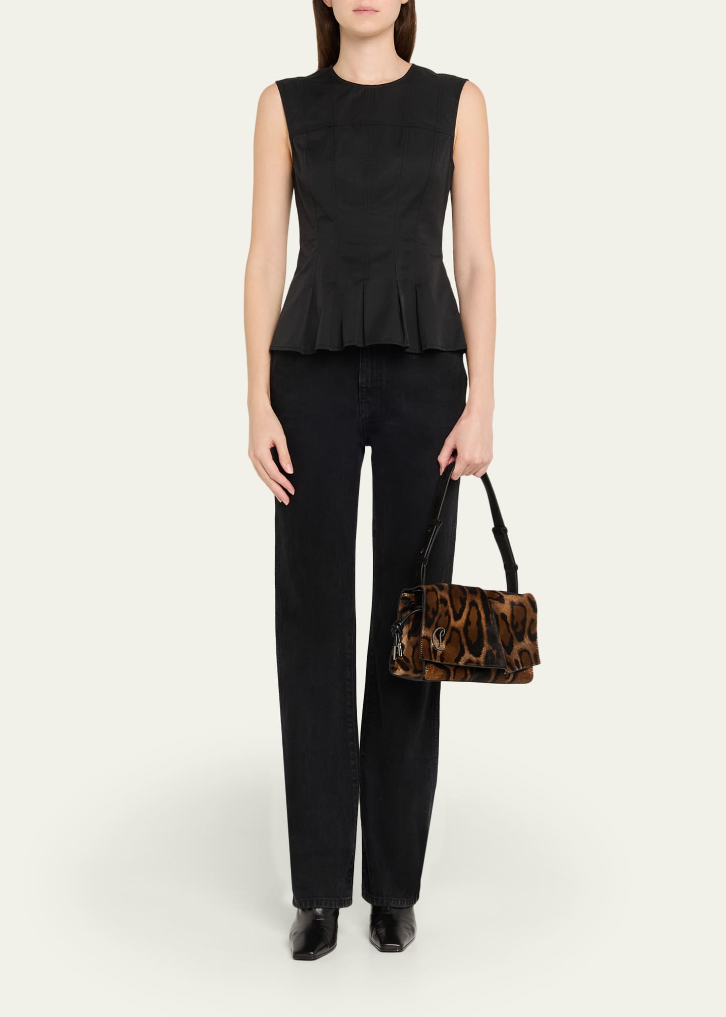 Small Baggy Shoulder Bag in Pony Hair