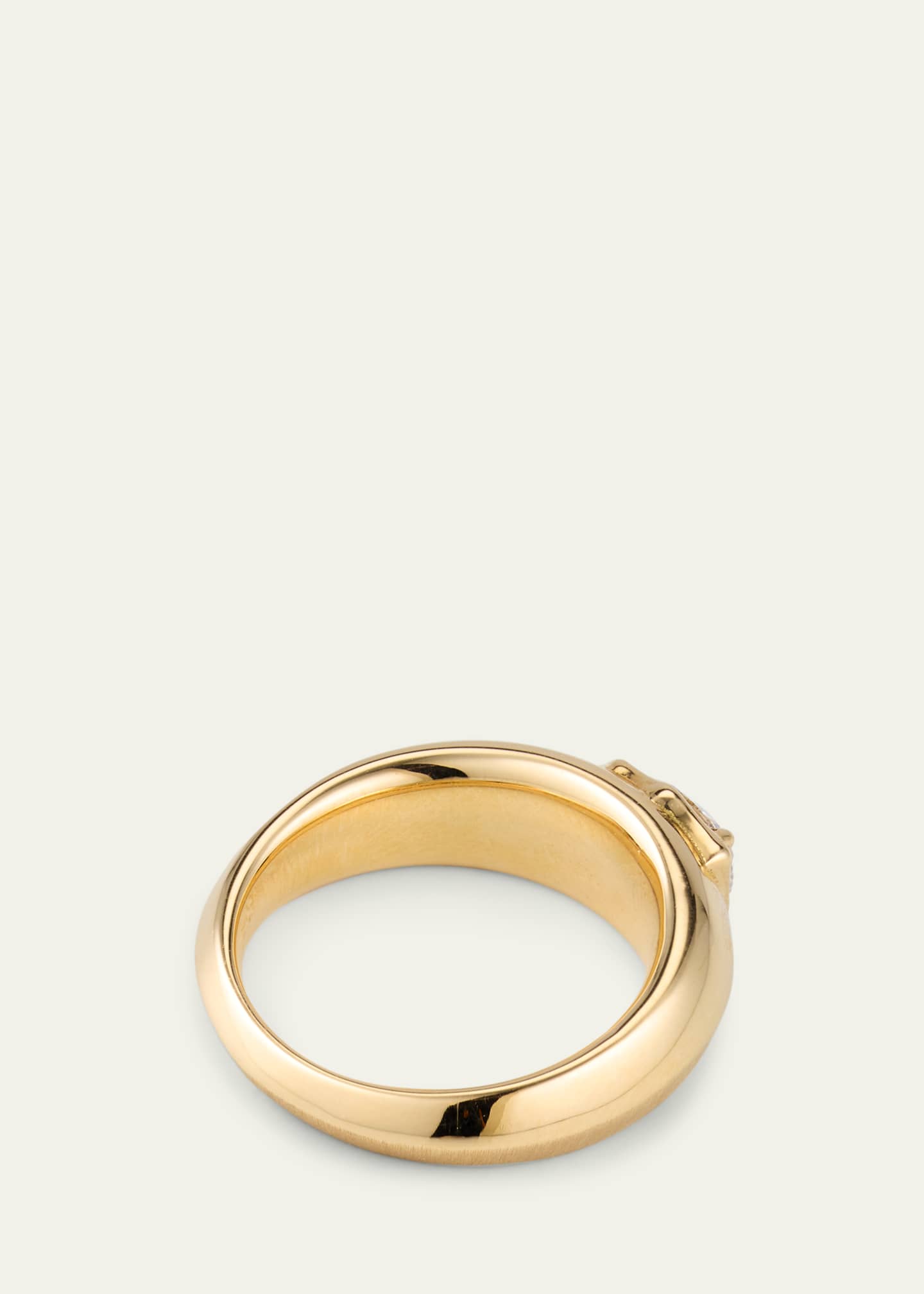 Frankie Signet Ring with Diamond Pear