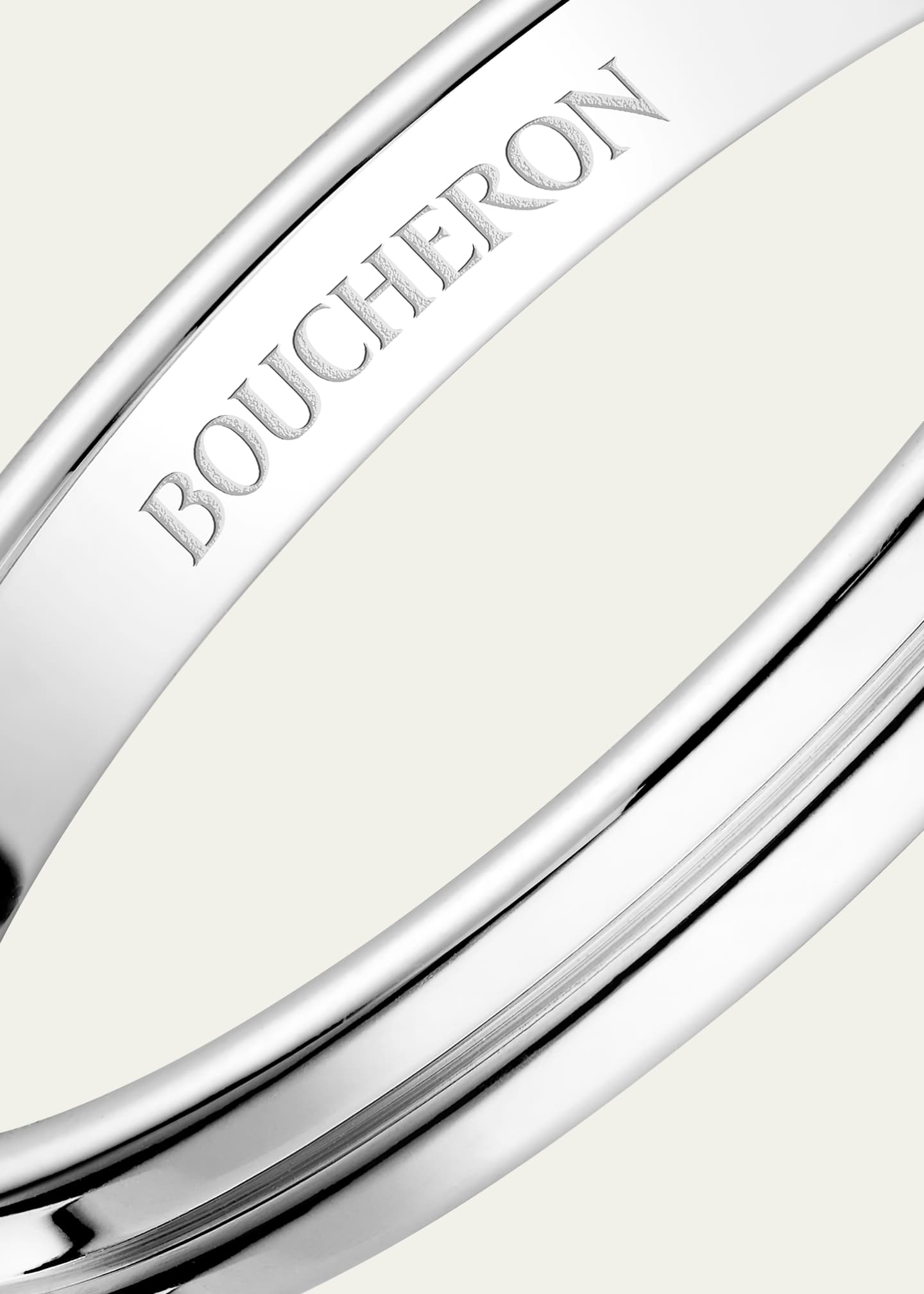 Boucheron Godron Small Platinum Wedding Band Image 2 of 2