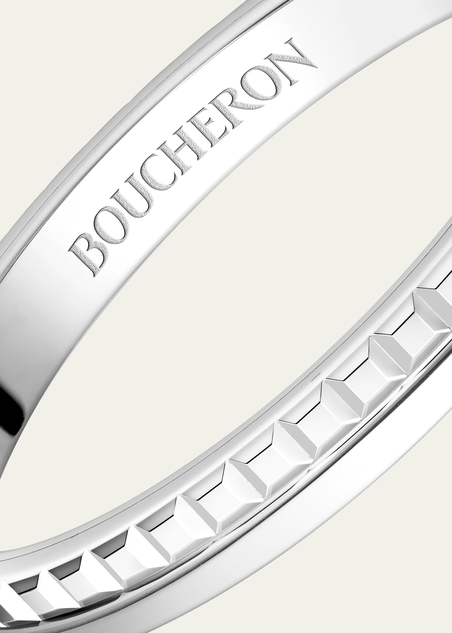 Boucheron Quatre Radiant Edition Small Platinum Wedding Band Image 2 of 2