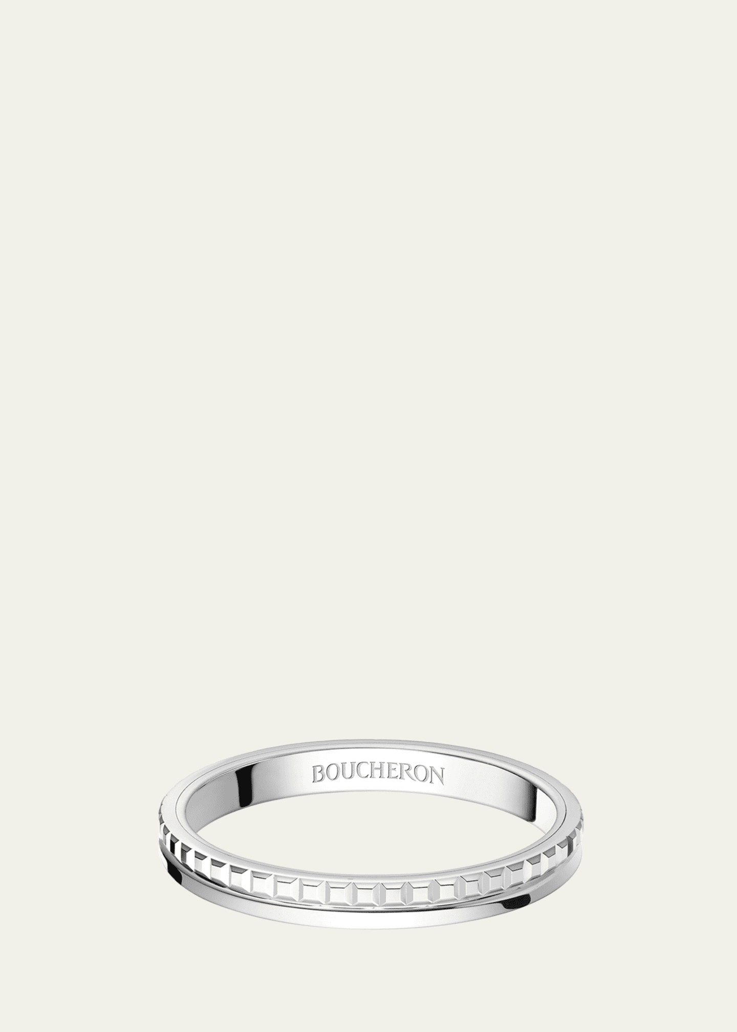 Boucheron Quatre Radiant Edition Small Platinum Wedding Band Image 1 of 2