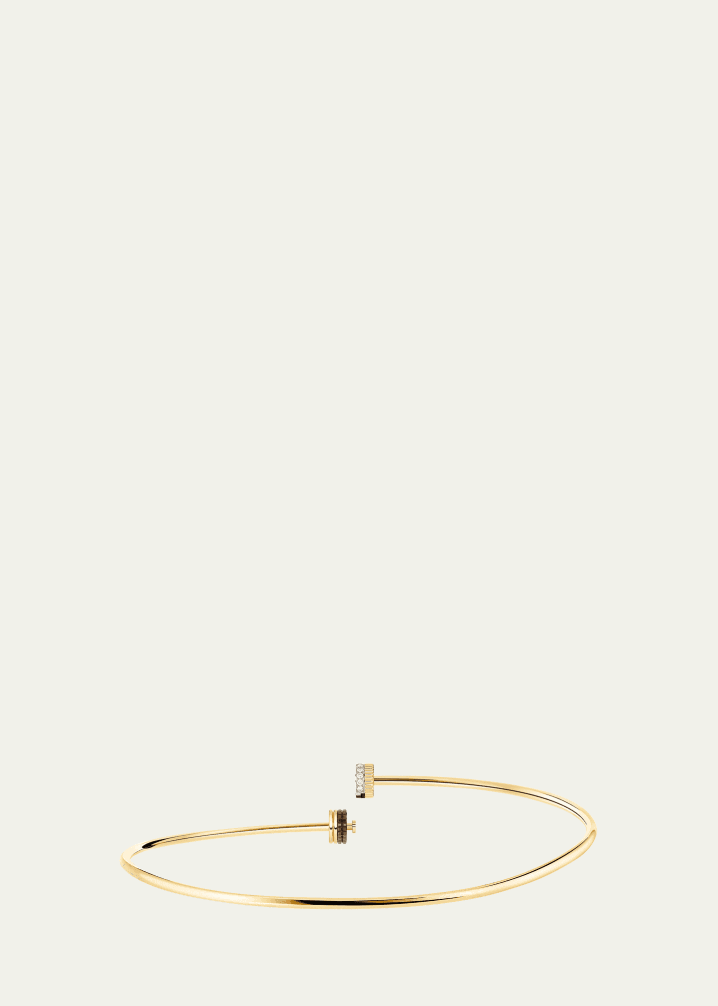 Boucheron Quatre Classique 18K Tricolor Gold Necklace with Brown PVD and Diamonds Image 2 of 2