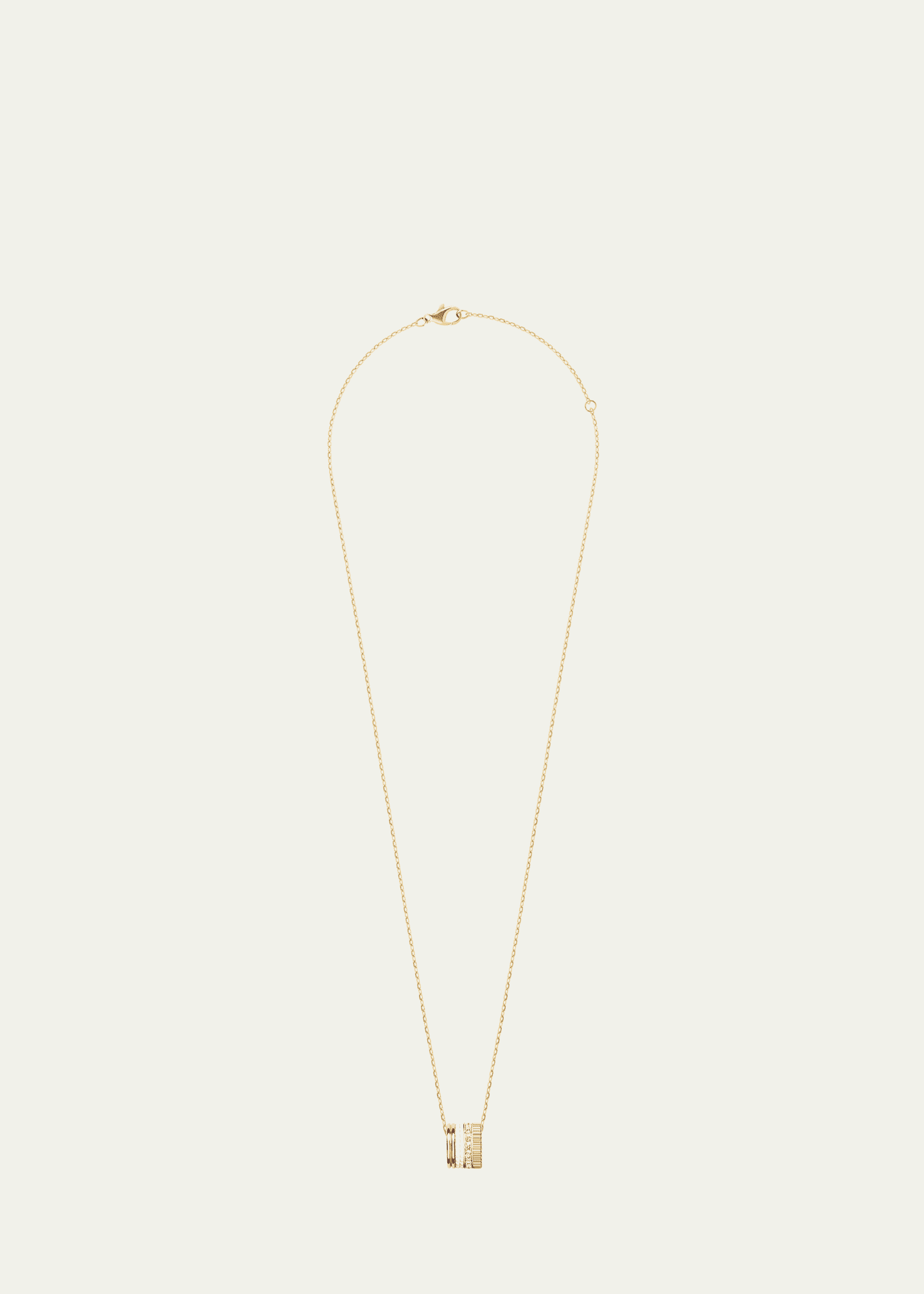 Boucheron Quatre White Edition 18K Tricolor Gold Pendant Necklace with White Ceramic and Diamonds Image 1 of 2