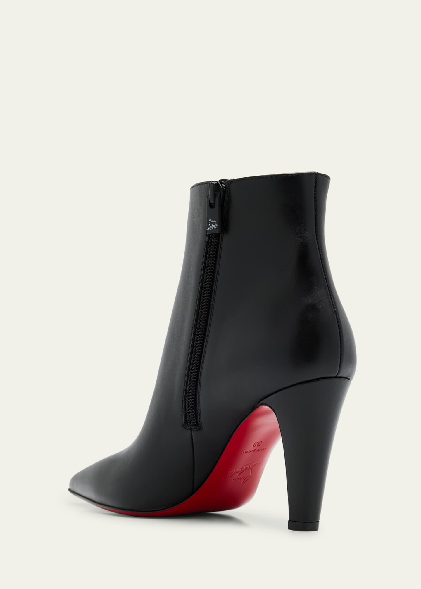 Christian Louboutin Vibella Leather Red Sole Booties Image 4 of 6