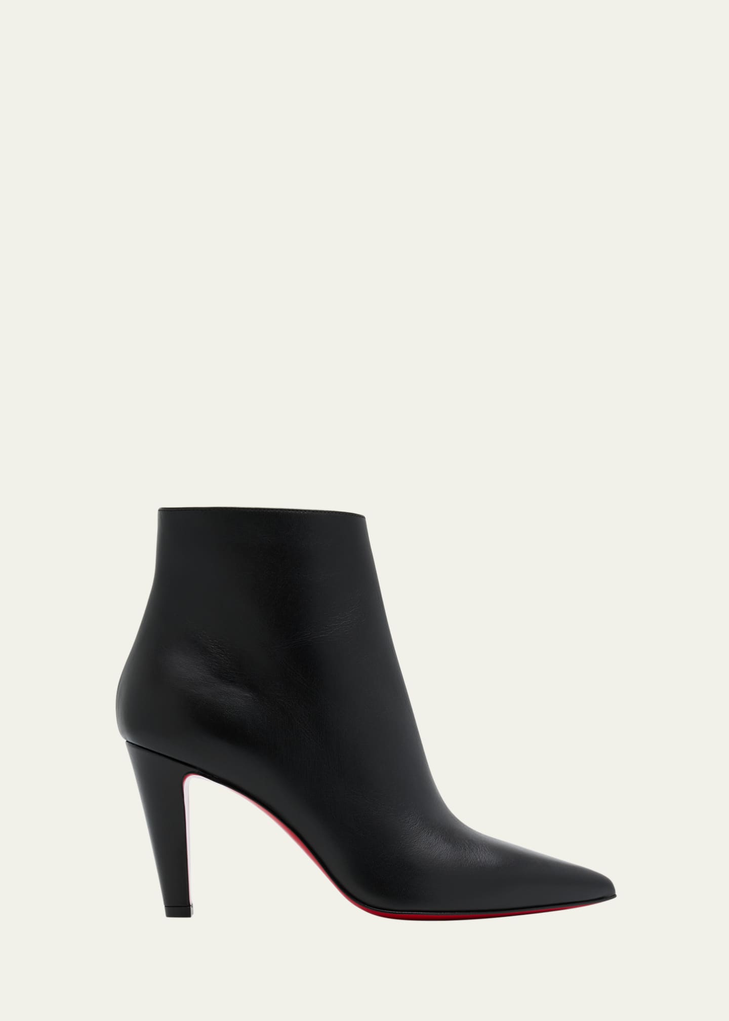 Christian Louboutin Vibella Leather Red Sole Booties Image 1 of 6