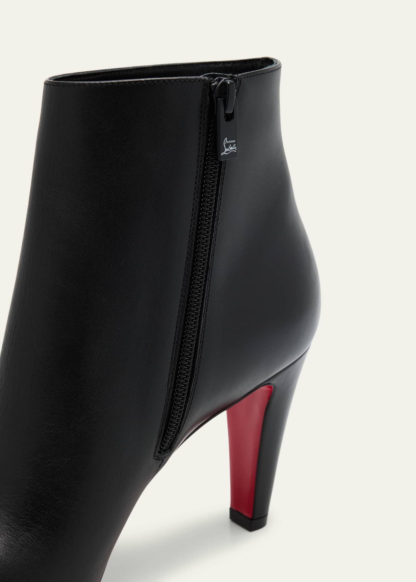Christian Louboutin Vibella Leather Red Sole Booties Image 5 of 6