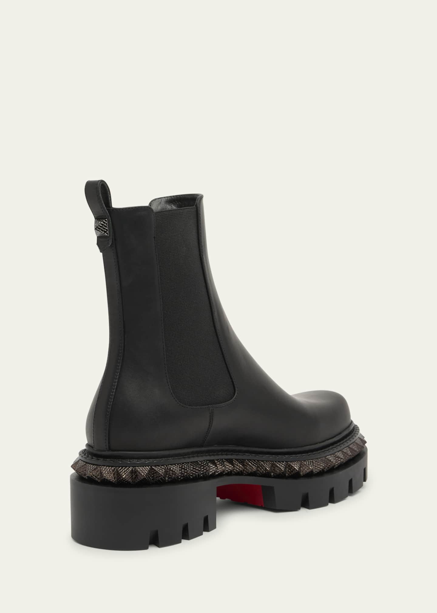 St Emilia Pyraclou Leather Red Sole Chelsea Boots