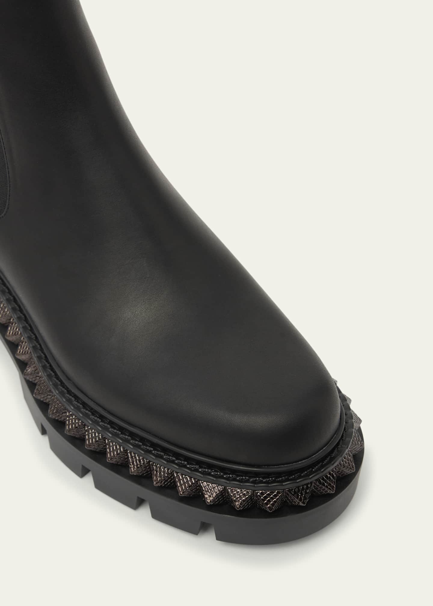 St Emilia Pyraclou Leather Red Sole Chelsea Boots