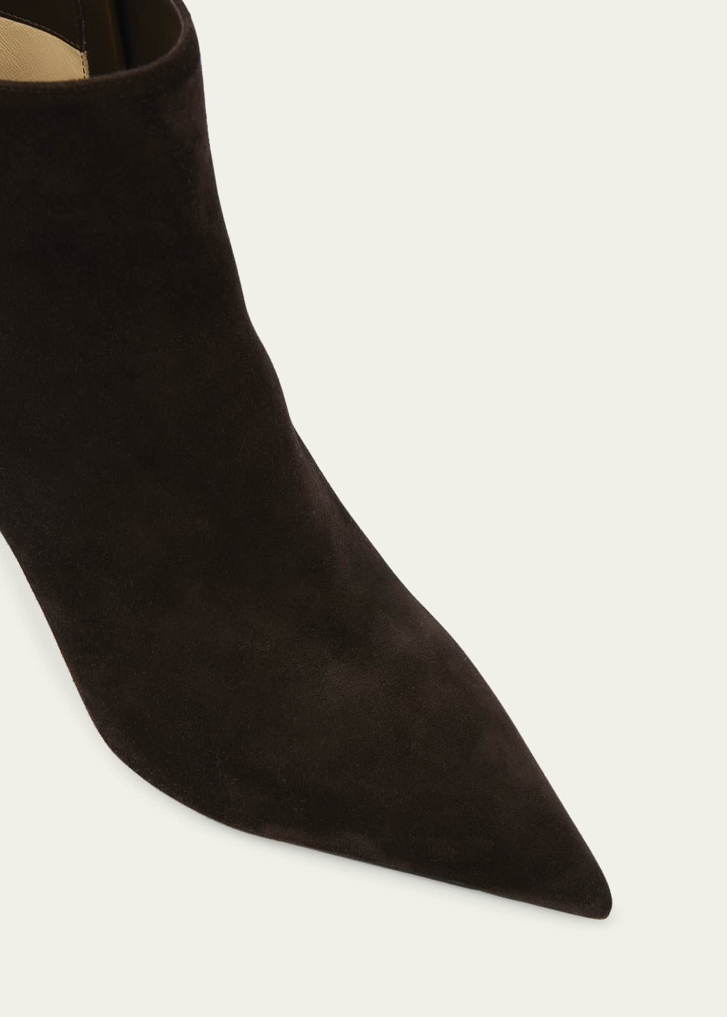 Christian Louboutin ショートブーツ スエード 371/2 Christian Louboutin 80mm Miss Z Suede Booties - Bergdorf Goodman