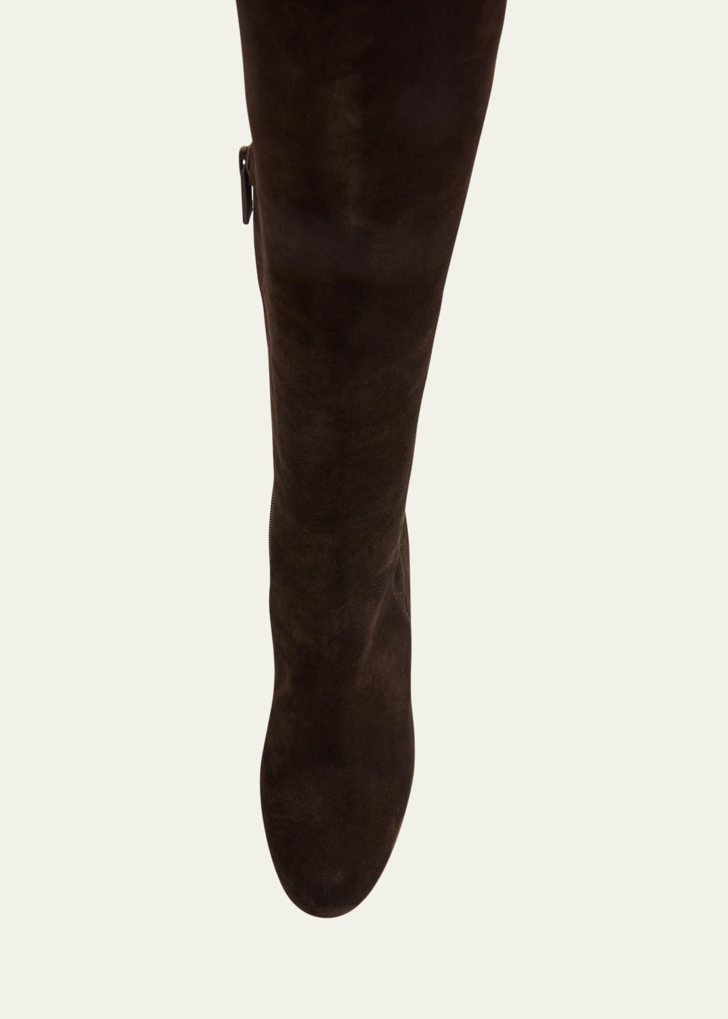 Christian Louboutin 85mm Jane Suede Knee-High Boots - Bergdorf Goodman