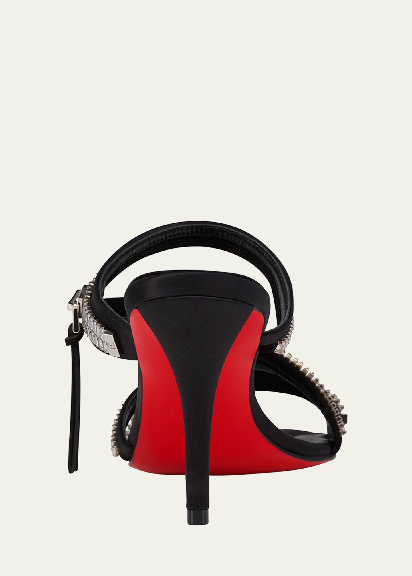 Christian Louboutin 80mm Meryl Zip Strass Satin Sandals - Bergdorf
