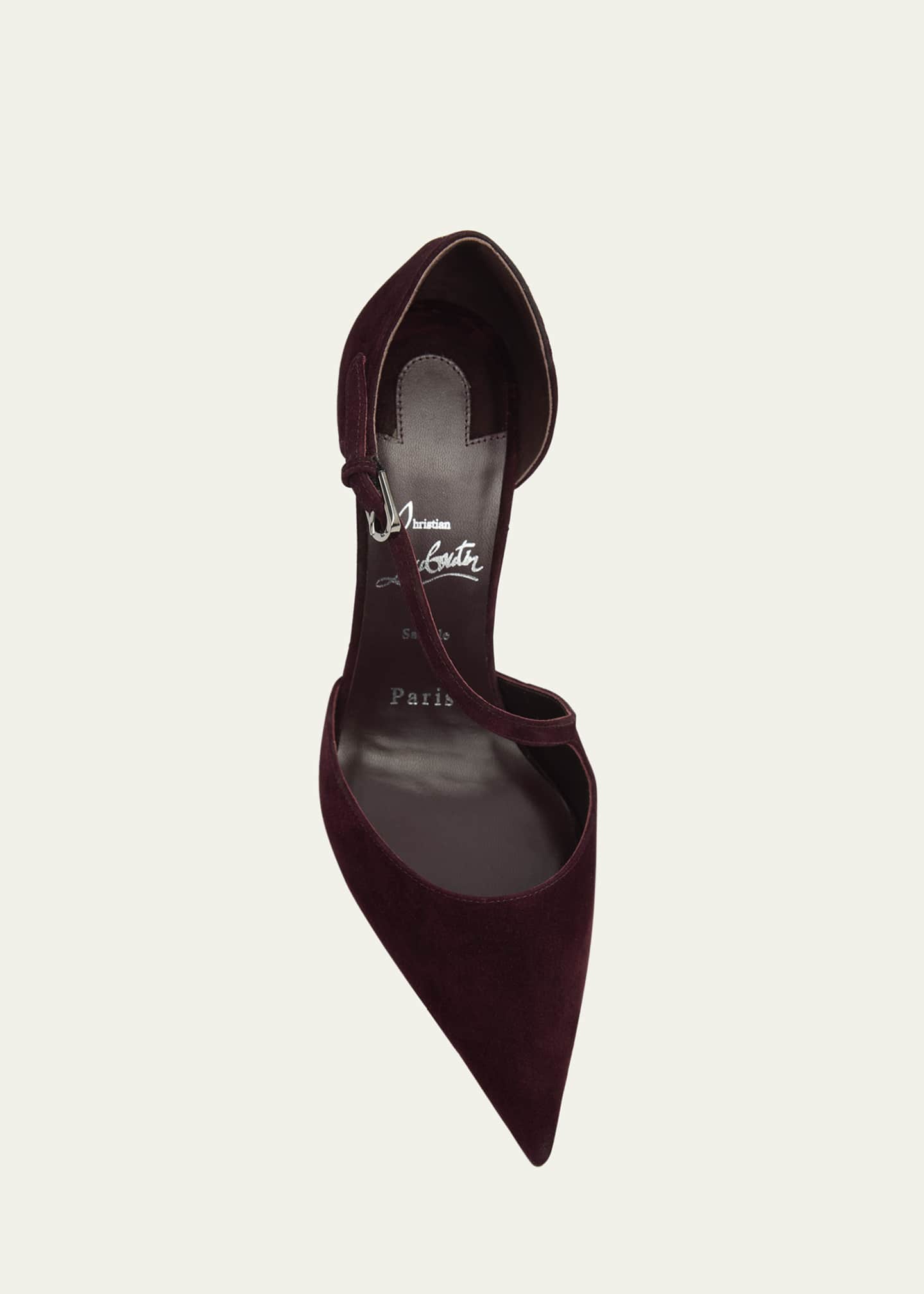 Christian Louboutin Miss Ziggy Suede Red Sole Pumps Image 4 of 4