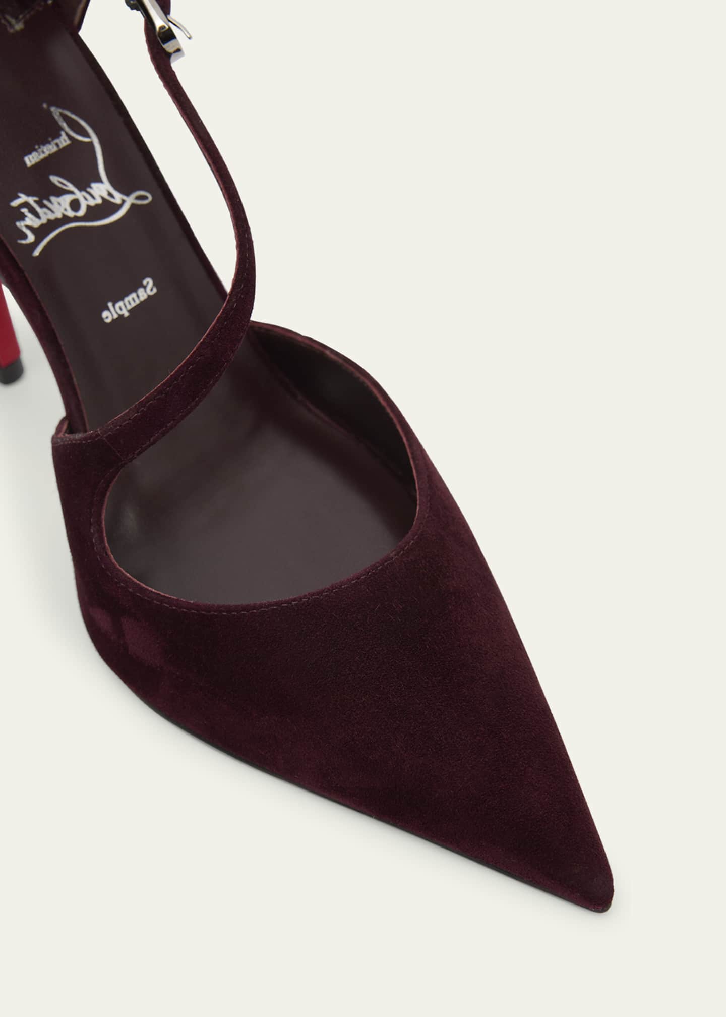 Christian Louboutin Miss Ziggy Suede Red Sole Pumps Image 3 of 4
