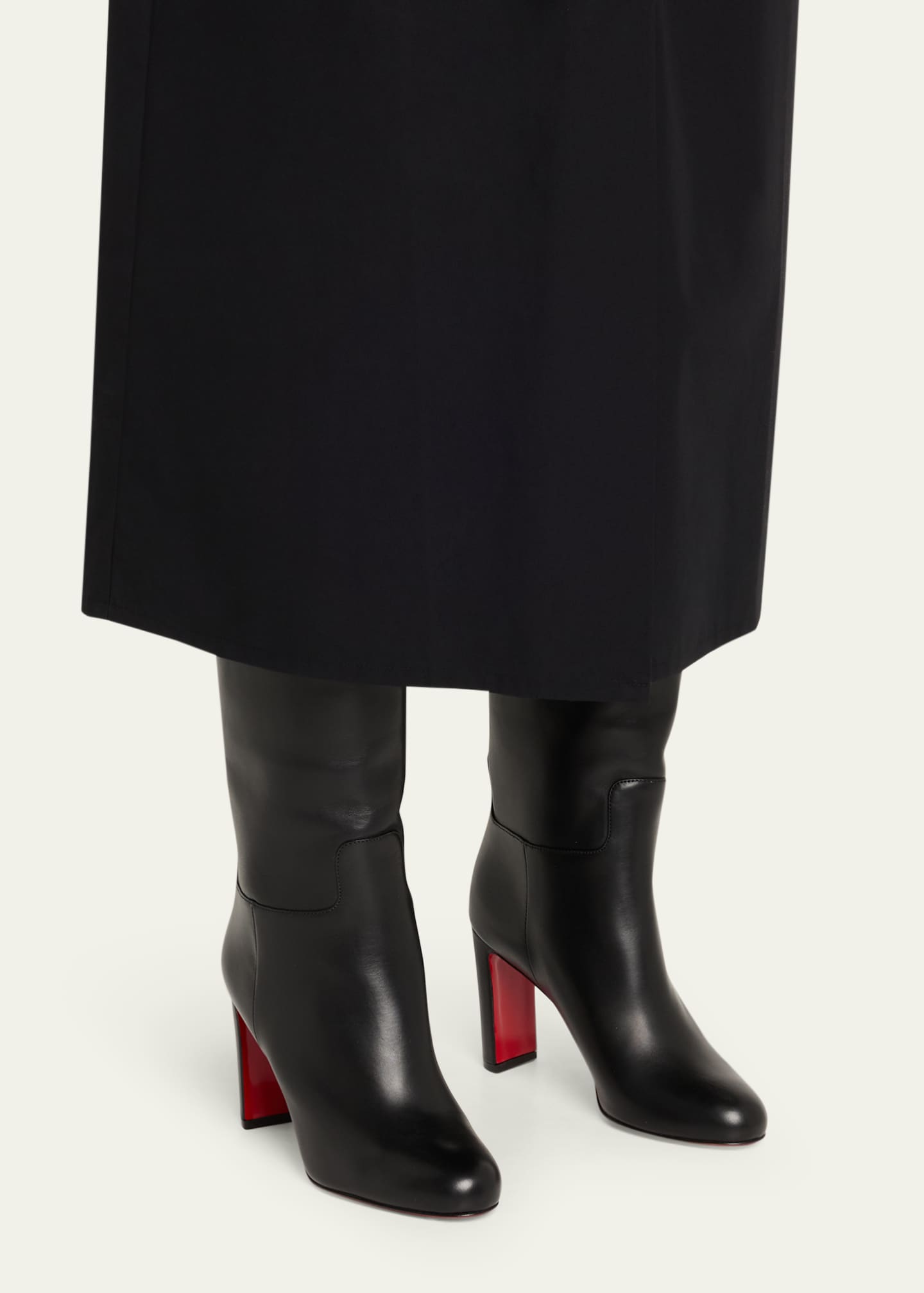 Loo Botta Leather Red Sole Knee Boots
