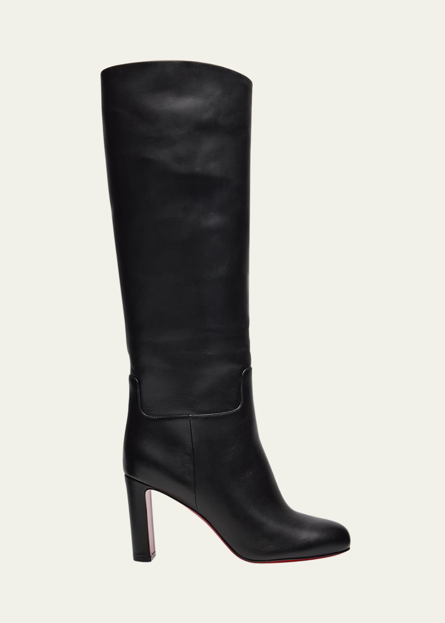 Christian Louboutin 85mm Loo Leather Knee Boots - Bergdorf Goodman