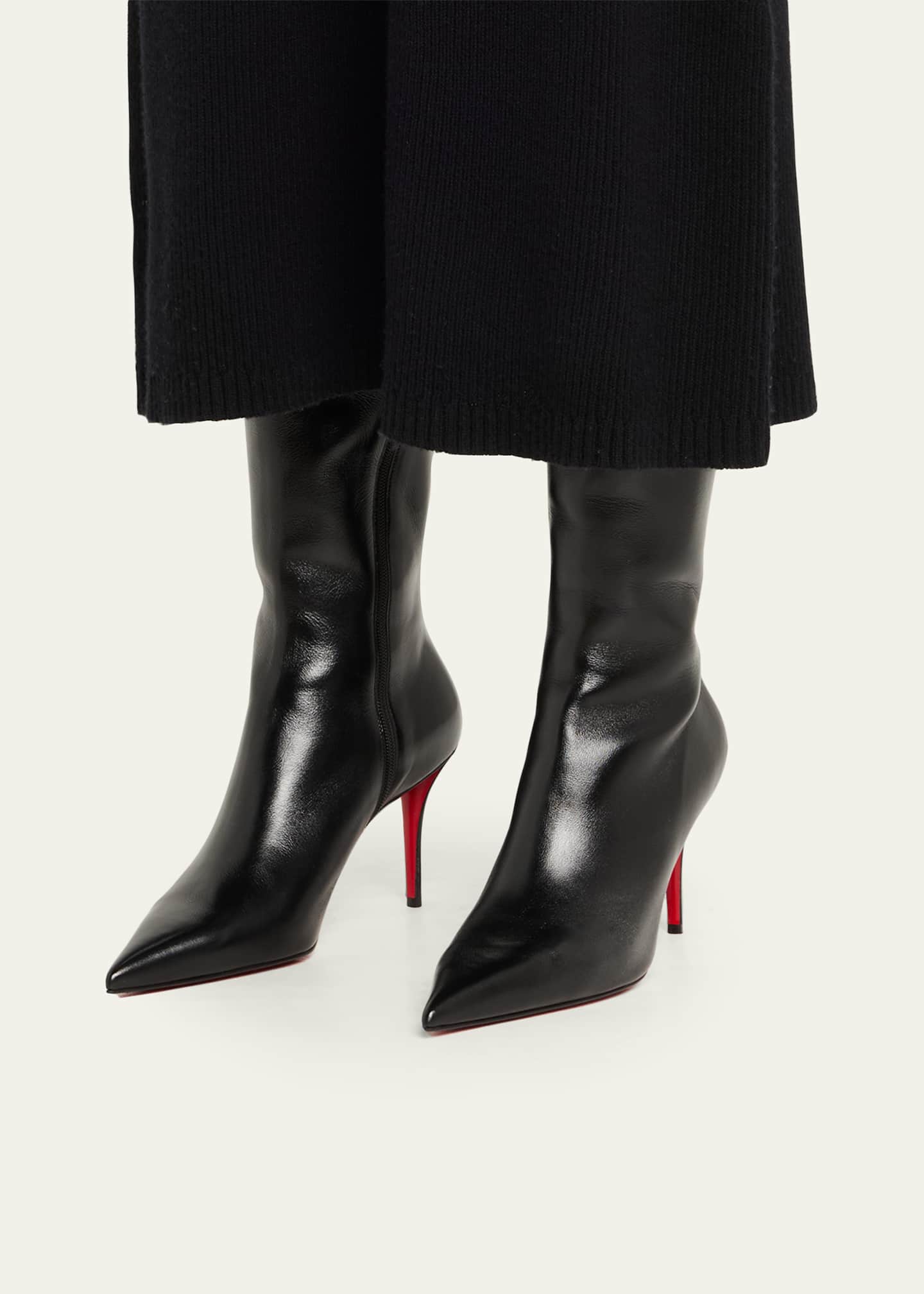 Christian Louboutin 80mm Miss Z Leather Knee-High Boots - Bergdorf