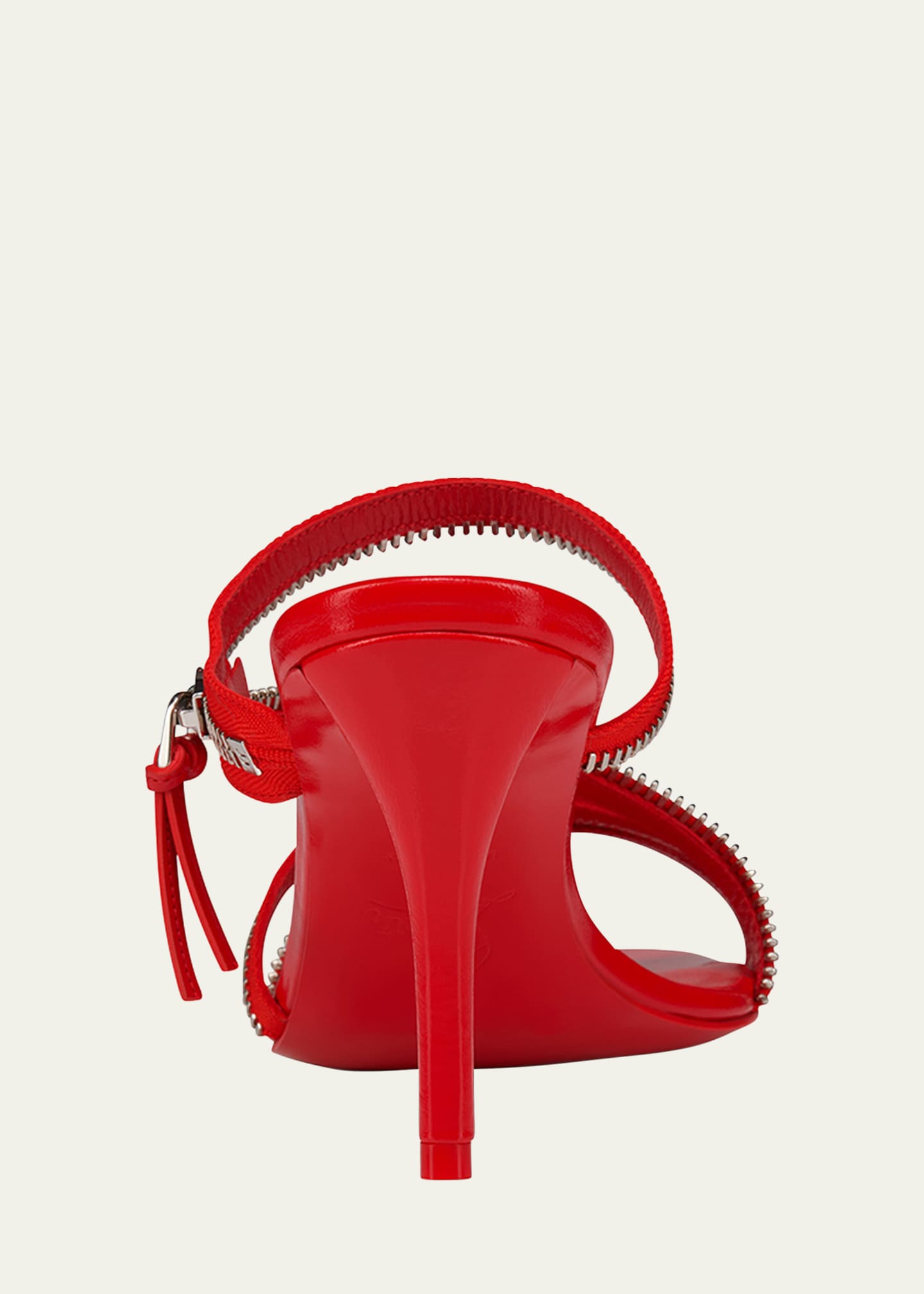 Meryl Zip Strass Leather Red Sole Sandals