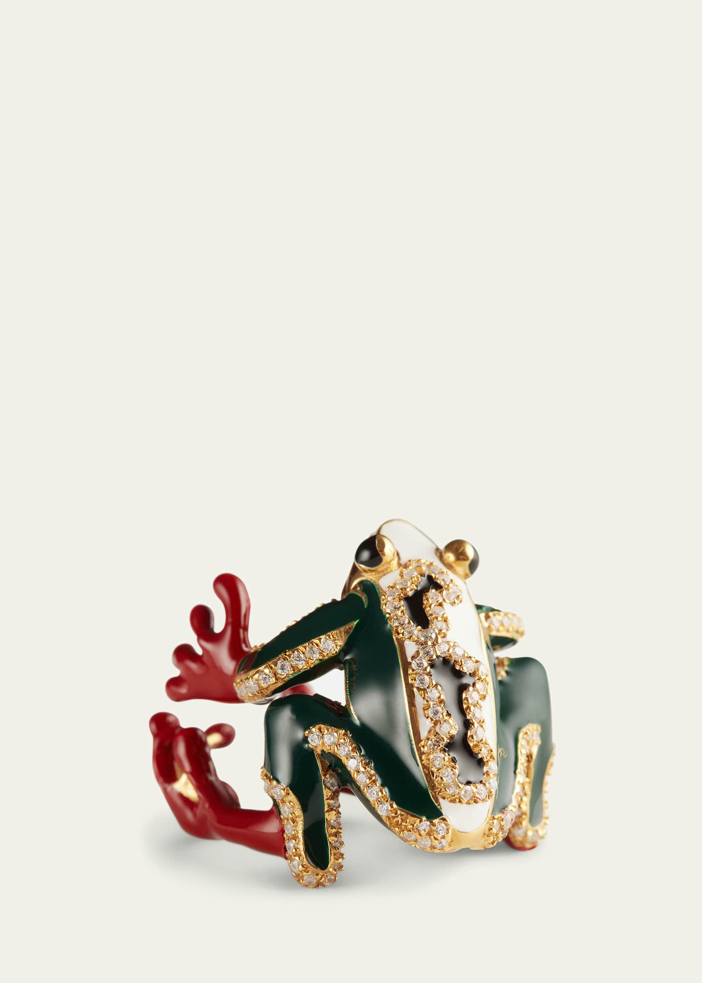 Bottega Veneta Frog Enamel Ring Image 2 of 2