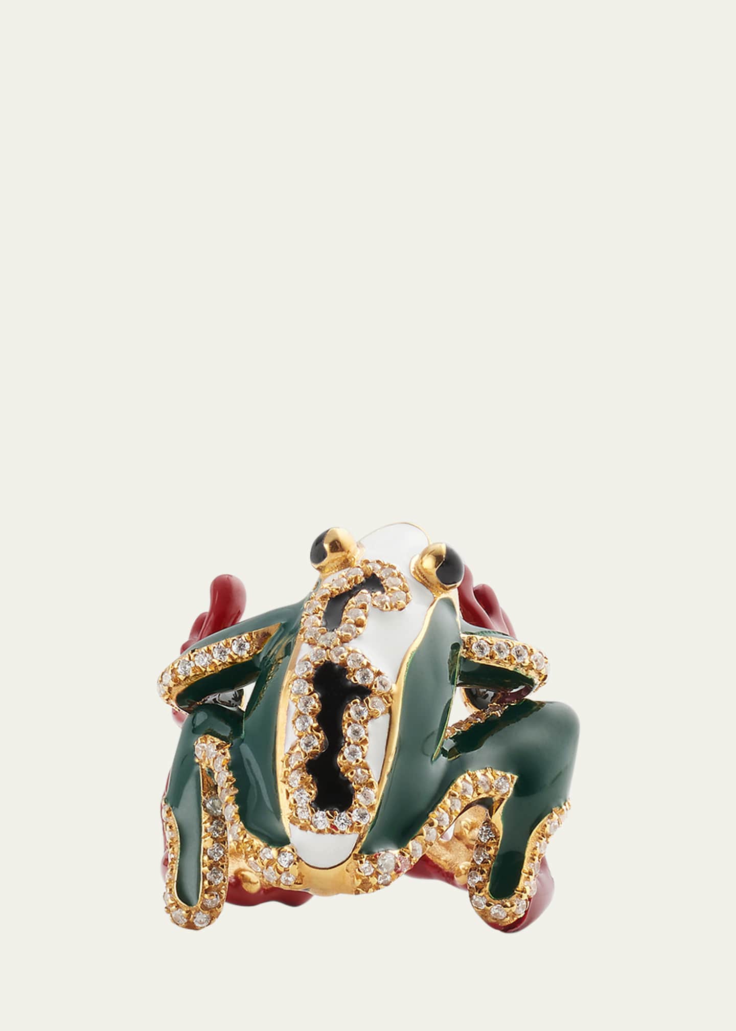 Bottega Veneta Frog Enamel Ring Image 1 of 2