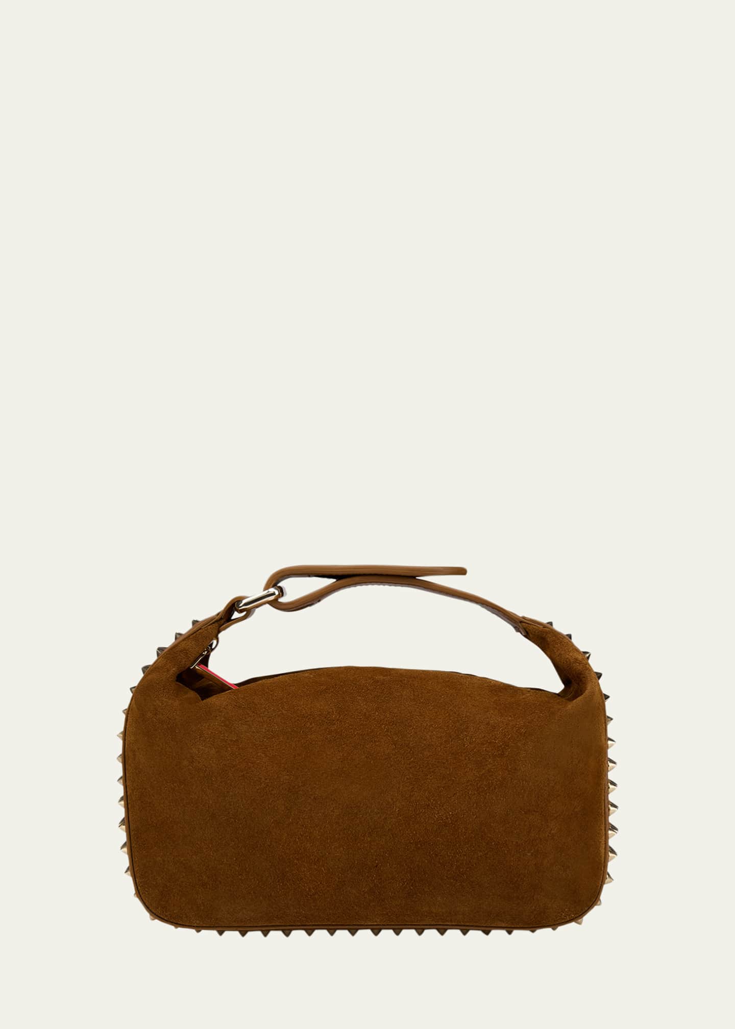 Christian Louboutin Funky Dopp Spike Top-Handle Bag in Suede