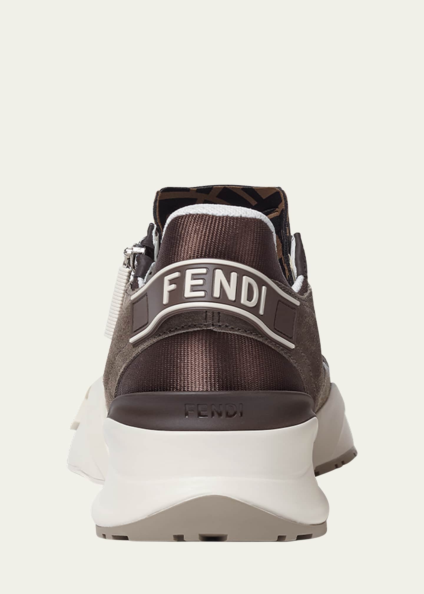 Fendi Men's Fendi Flow Nubuck Leather Low-Top Sneakers Image 4 of 5