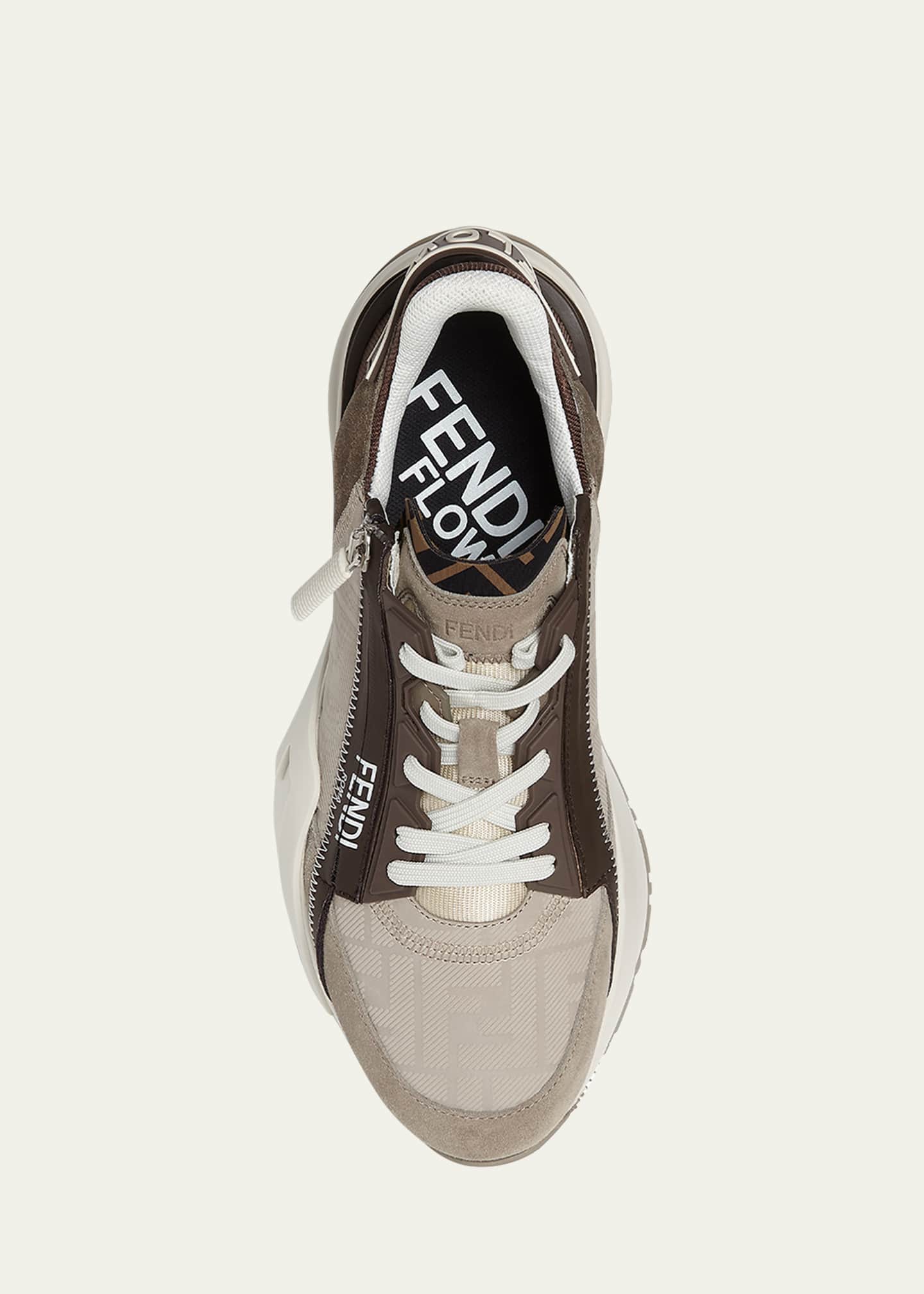 Fendi Men's Fendi Flow Nubuck Leather Low-Top Sneakers Image 5 of 5