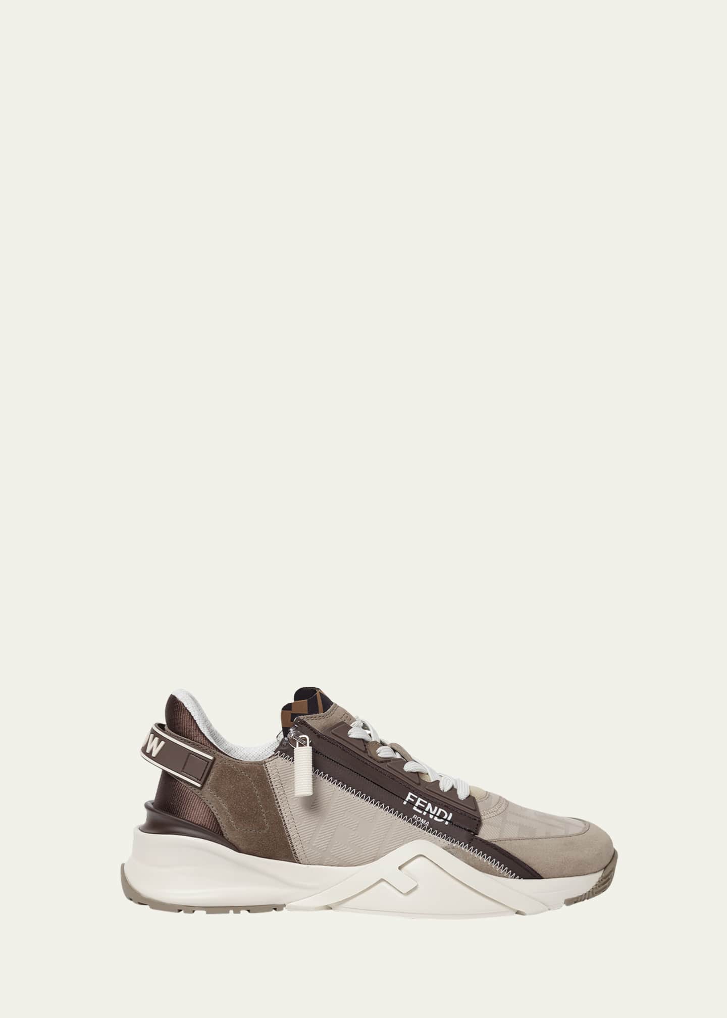 Fendi Men's Fendi Flow Nubuck Leather Low-Top Sneakers Image 1 of 5