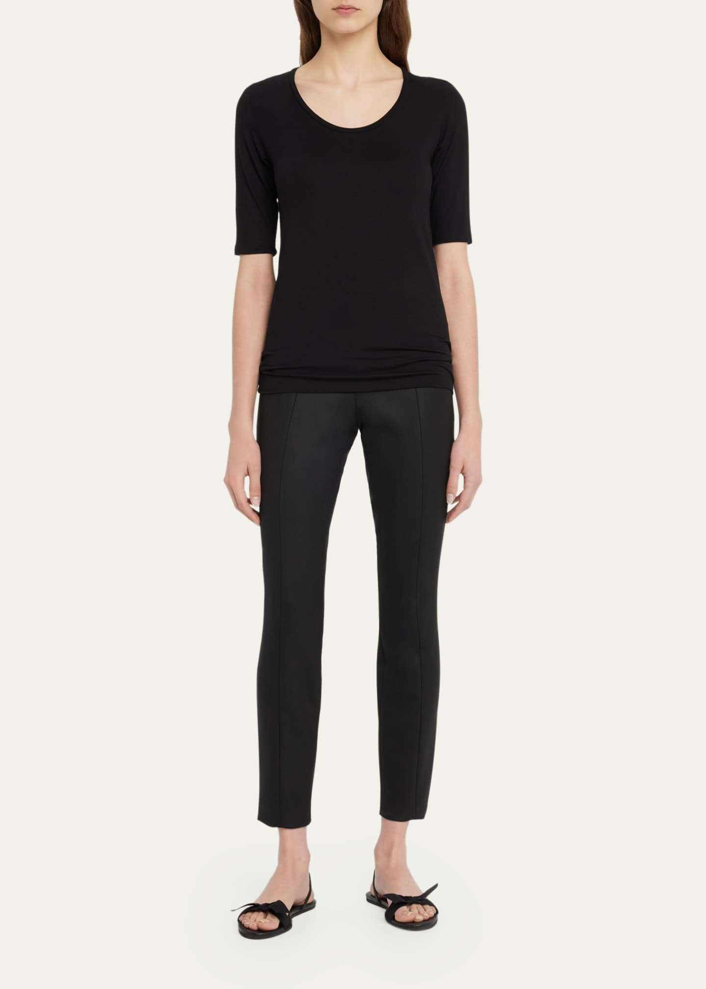 Majestic Filatures Soft Touch Long-Sleeve Scoop-Neck Tee Image 2 of 5