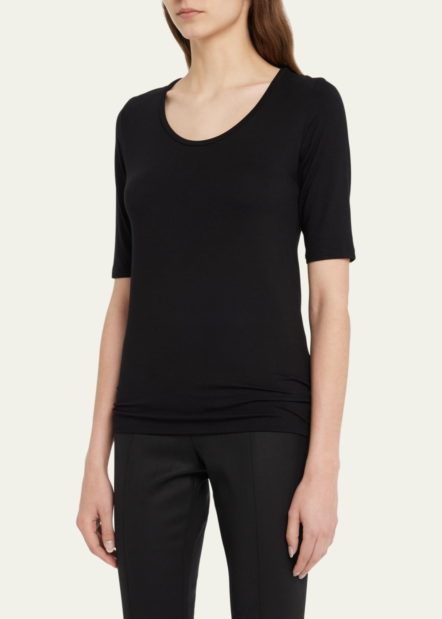 Majestic Filatures Soft Touch Long-Sleeve Scoop-Neck Tee Image 4 of 5