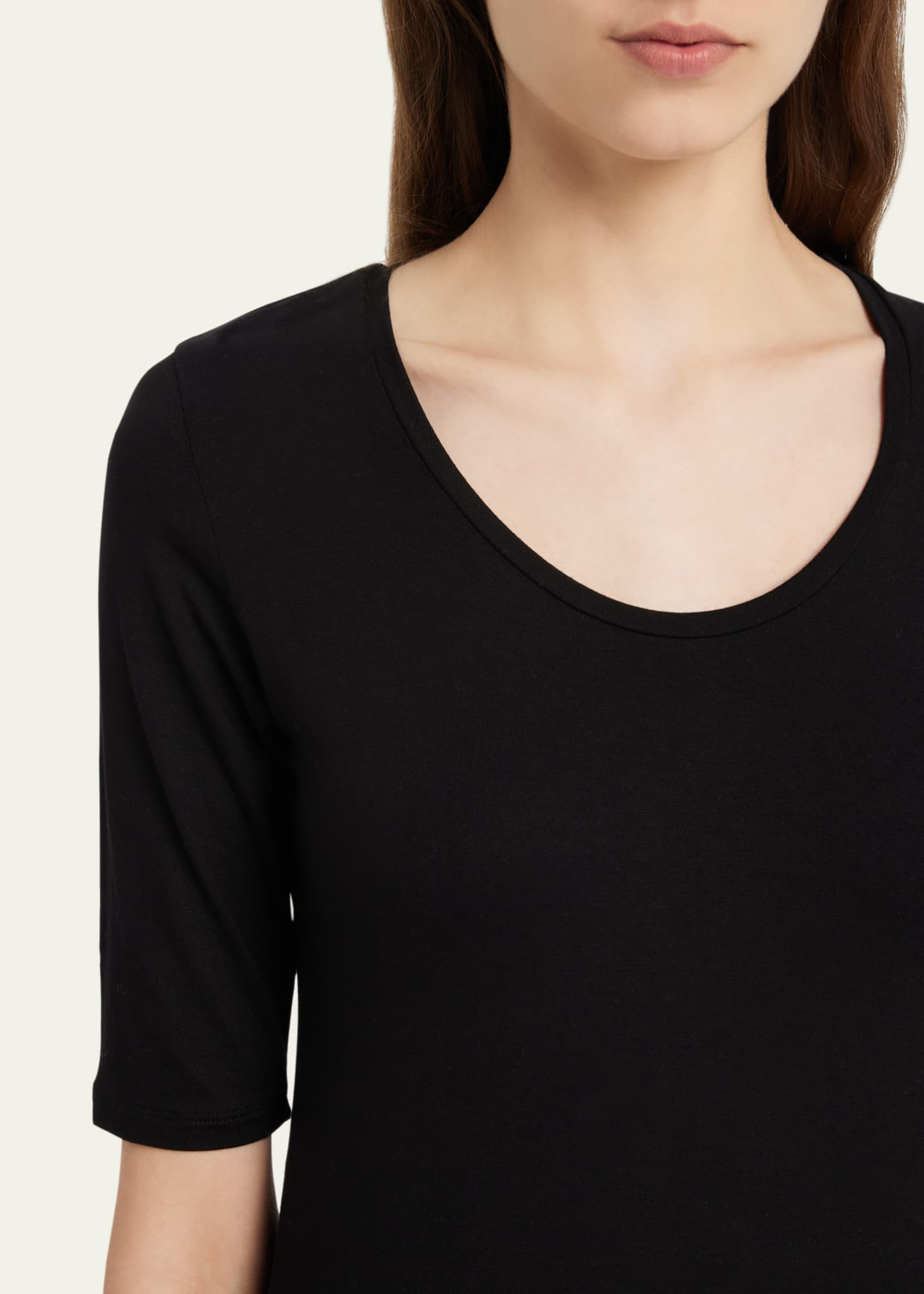 Majestic Filatures Soft Touch Long-Sleeve Scoop-Neck Tee Image 5 of 5